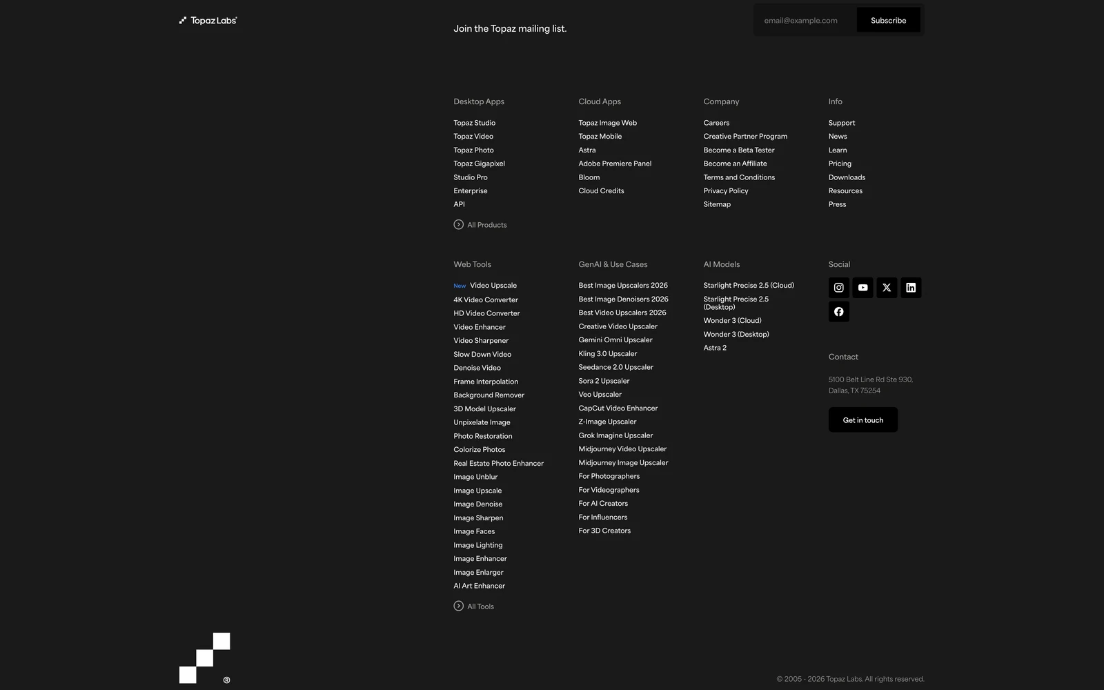 Bottom screenshot of TopazLabs.com