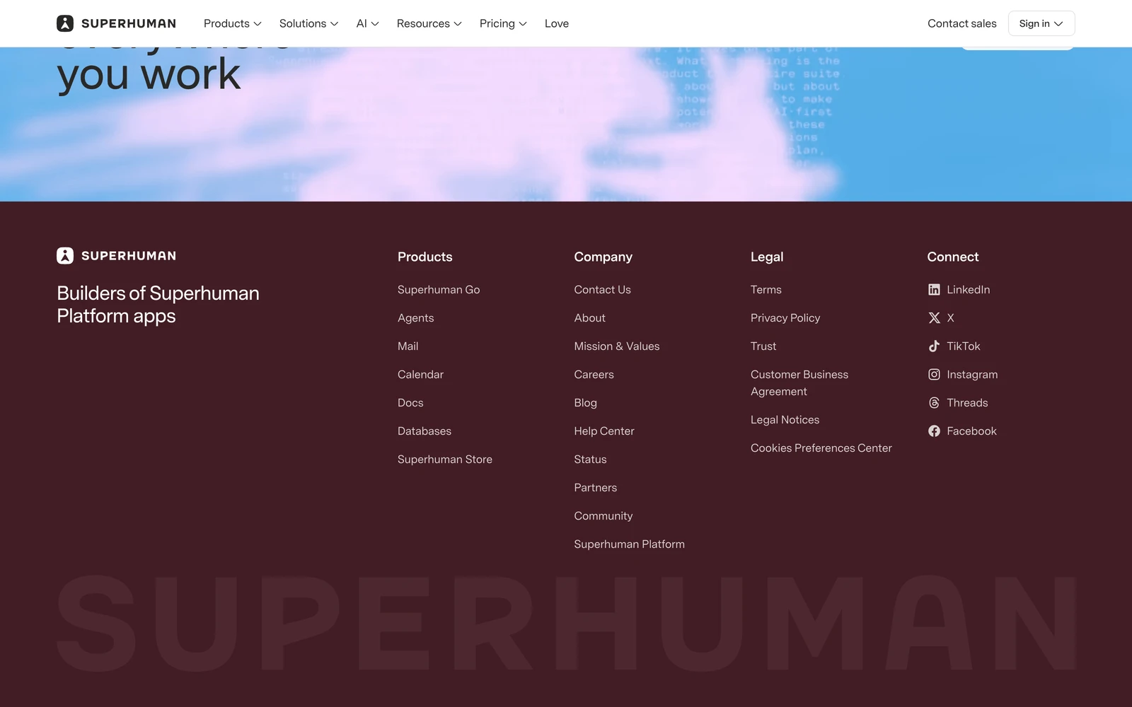 Bottom screenshot of Superhuman.com