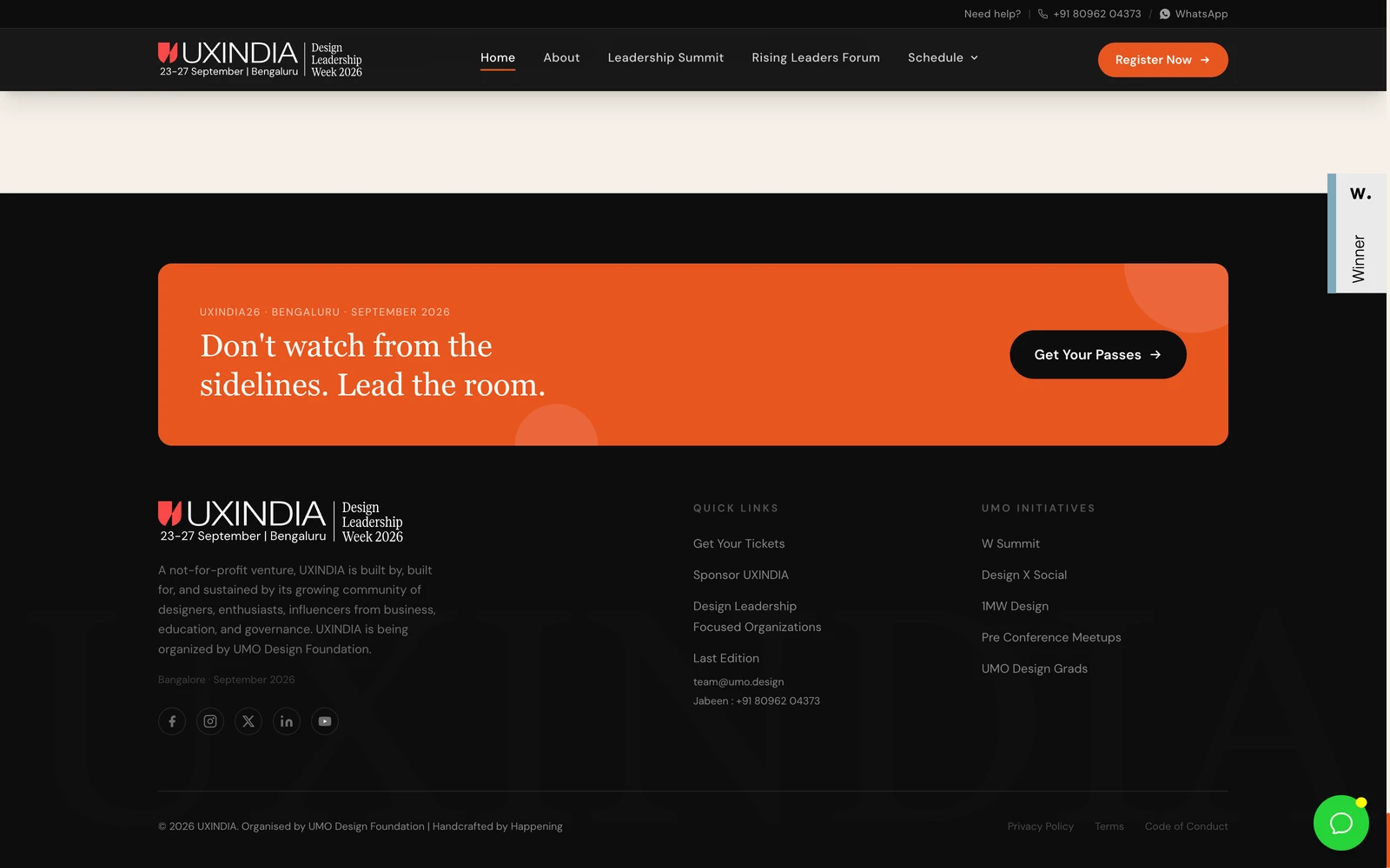 Bottom screenshot of UX-India.org