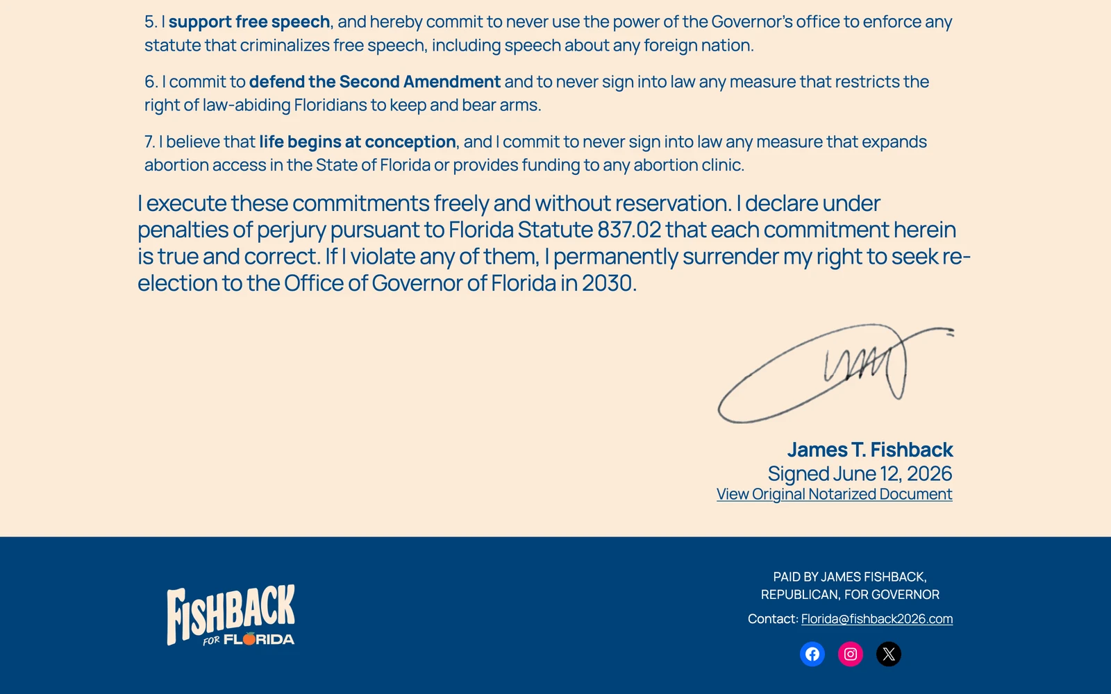 Bottom screenshot of Fishback2026.com