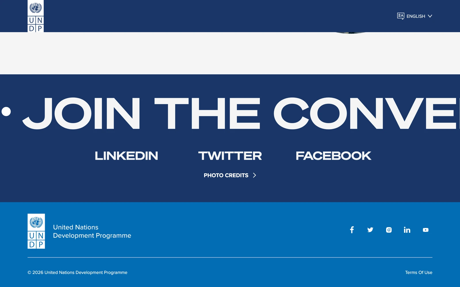 Bottom screenshot of UNDP.org Digital Goals