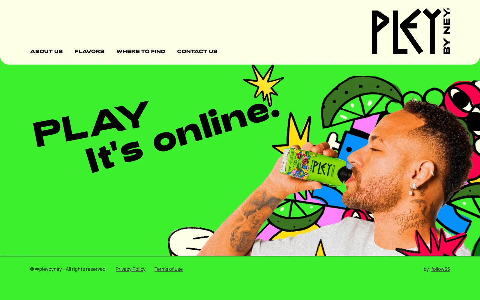Bottom screenshot of PleyByNey.com.br