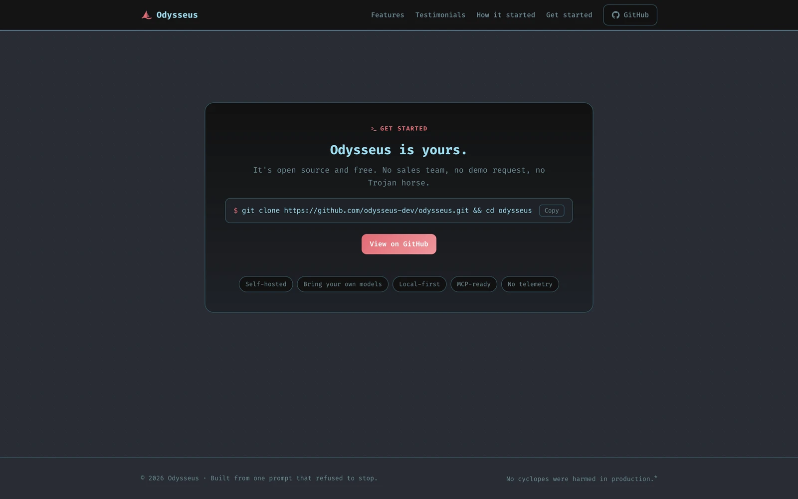 Bottom screenshot of Odysseus-Dev.github.io/Odysseus