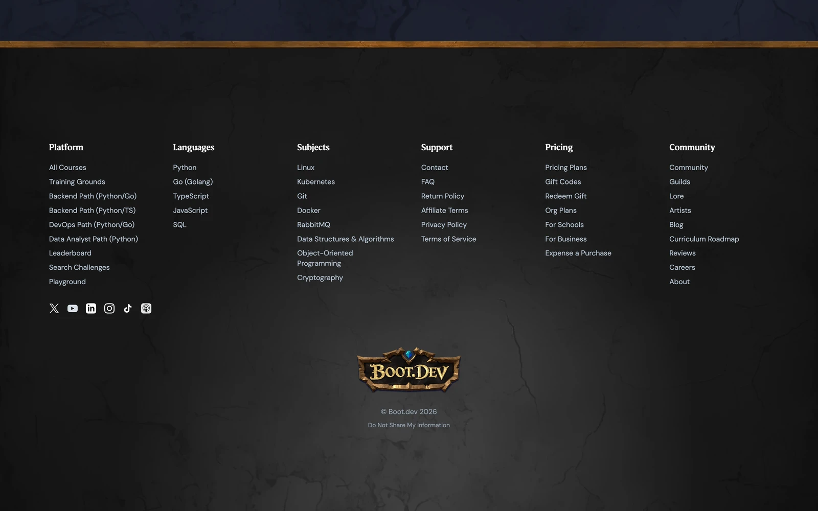 Bottom screenshot of Boot.dev