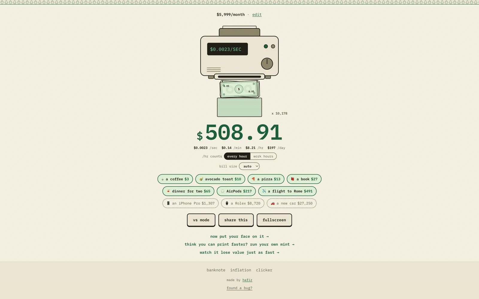 Bottom screenshot of PrintMe.Money