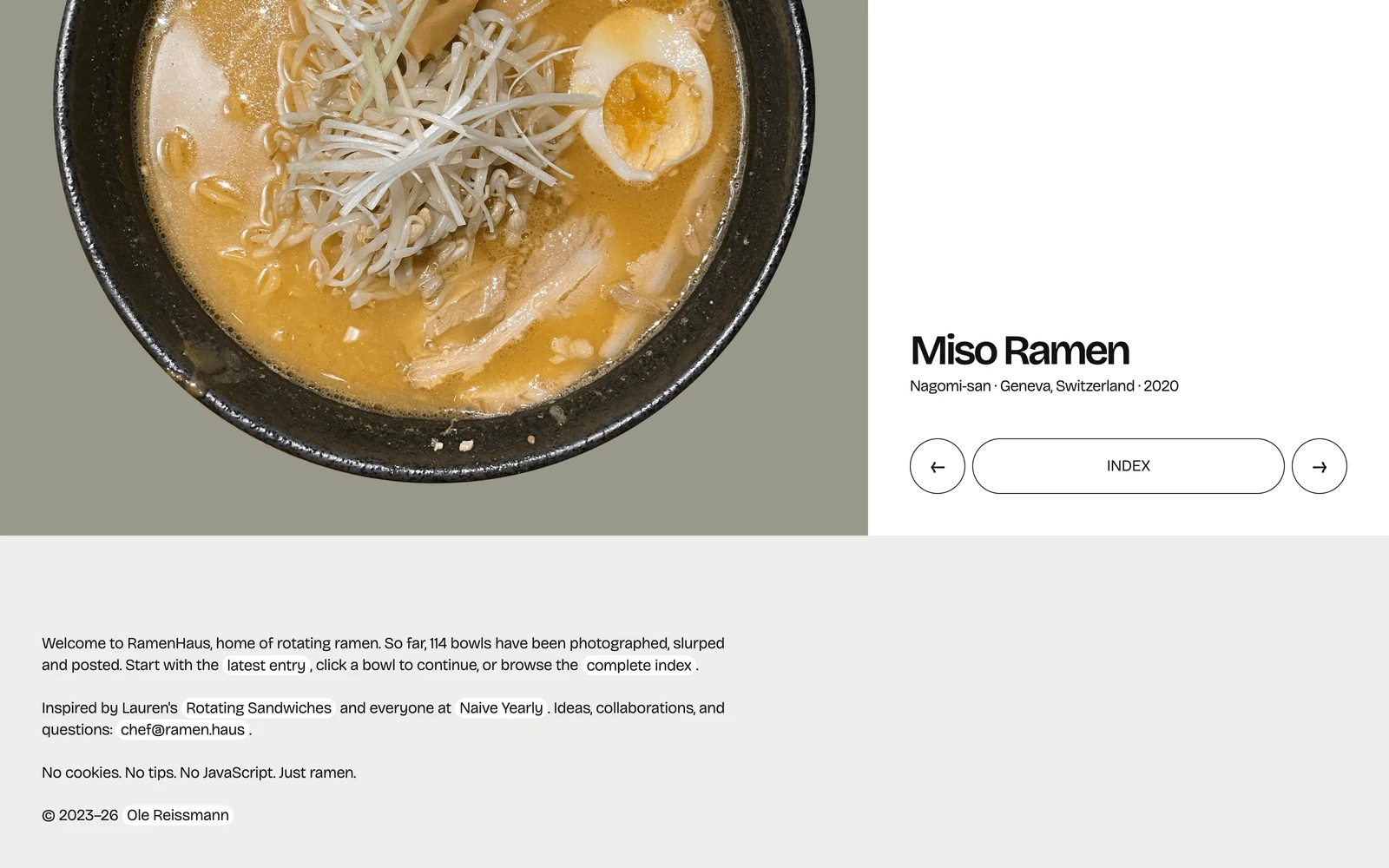 Bottom screenshot of Ramen.Haus