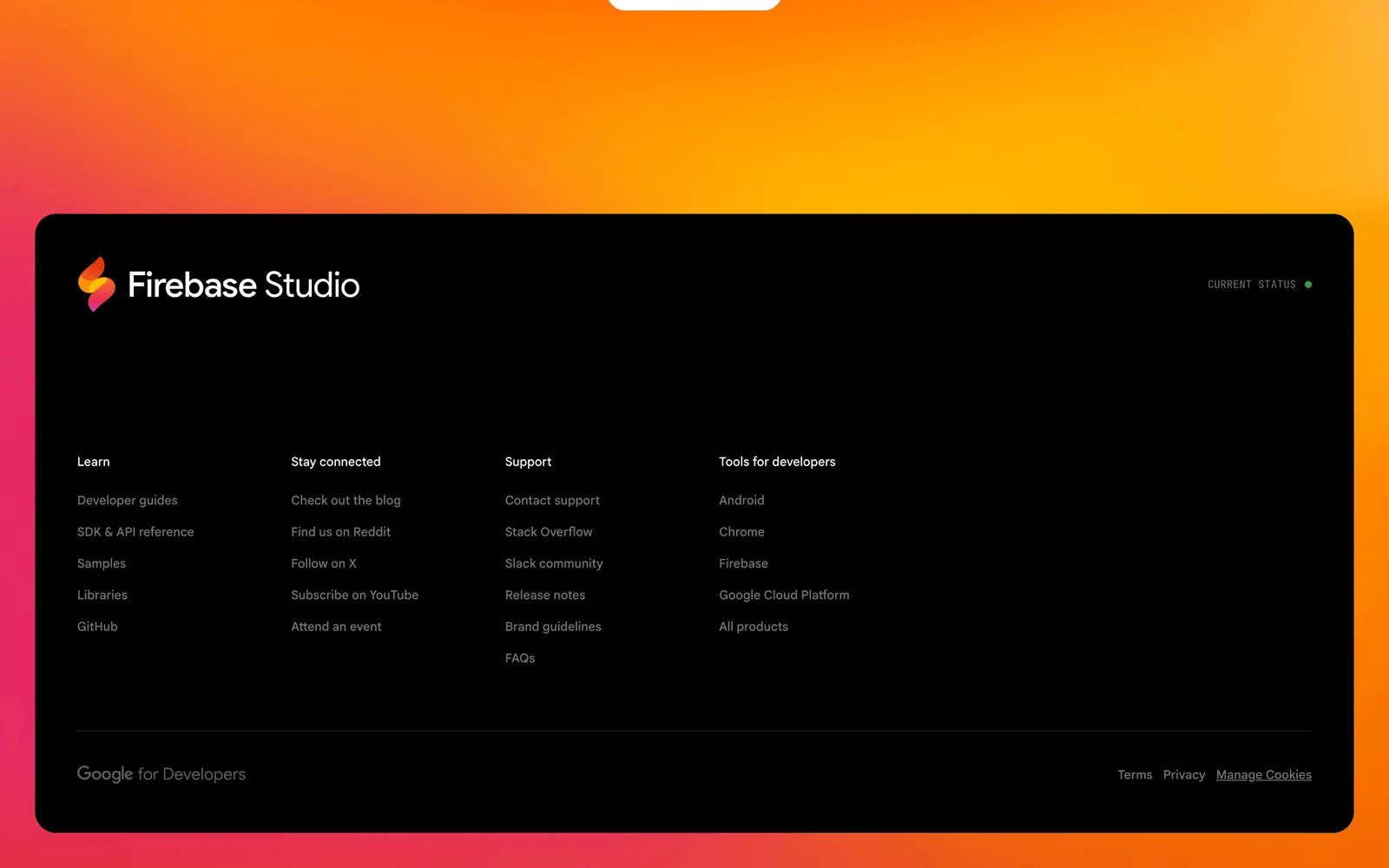 Bottom screenshot of Firebase.Studio
