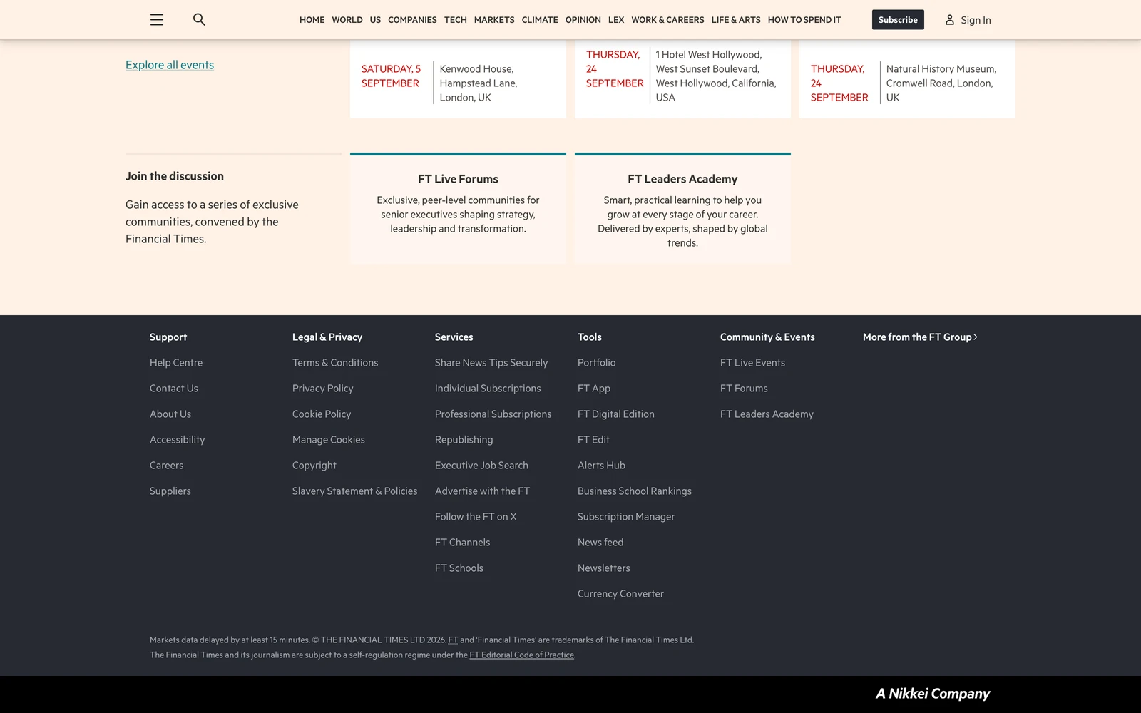 Bottom screenshot of FT.com