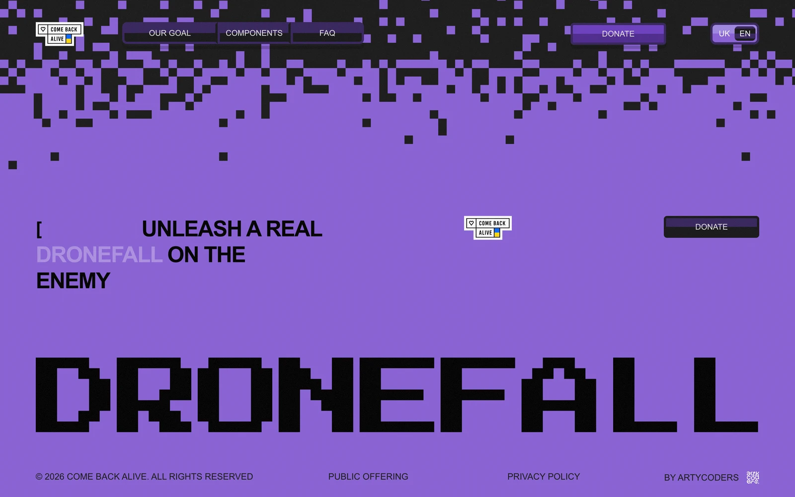 Bottom screenshot of SaveLife.in.ua Dronefall