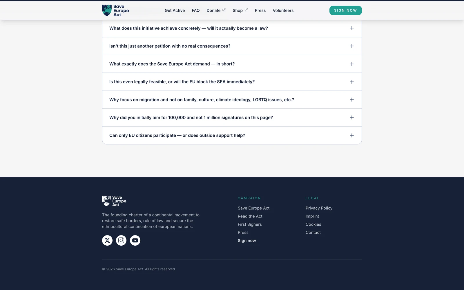 Bottom screenshot of Save-Europe-Act.com