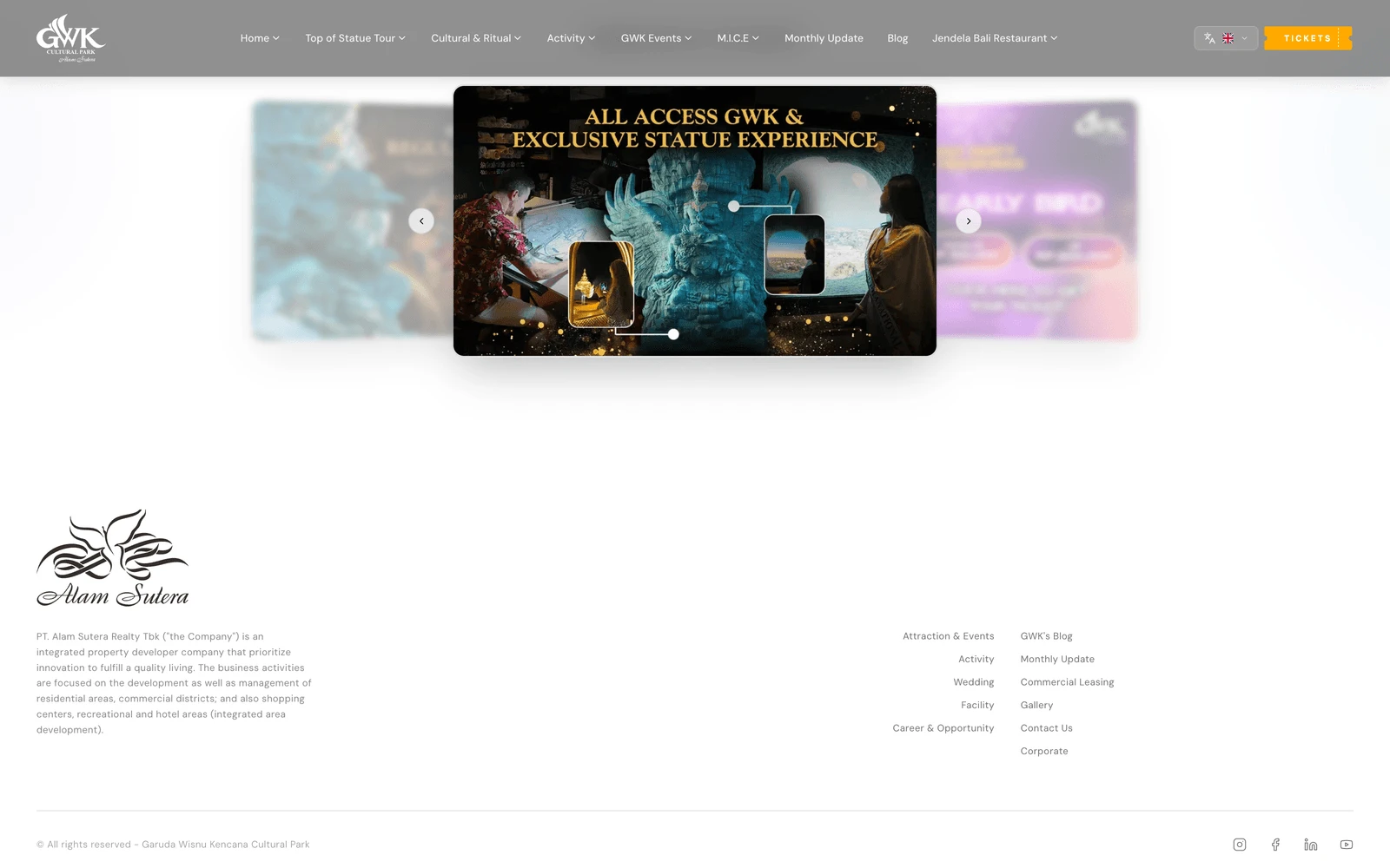 Bottom screenshot of GWKBali.com