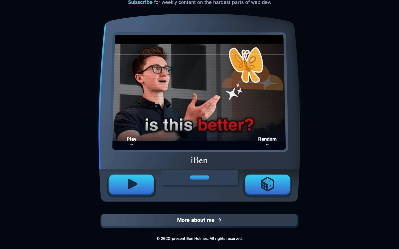 Bottom screenshot of BHolmes.dev