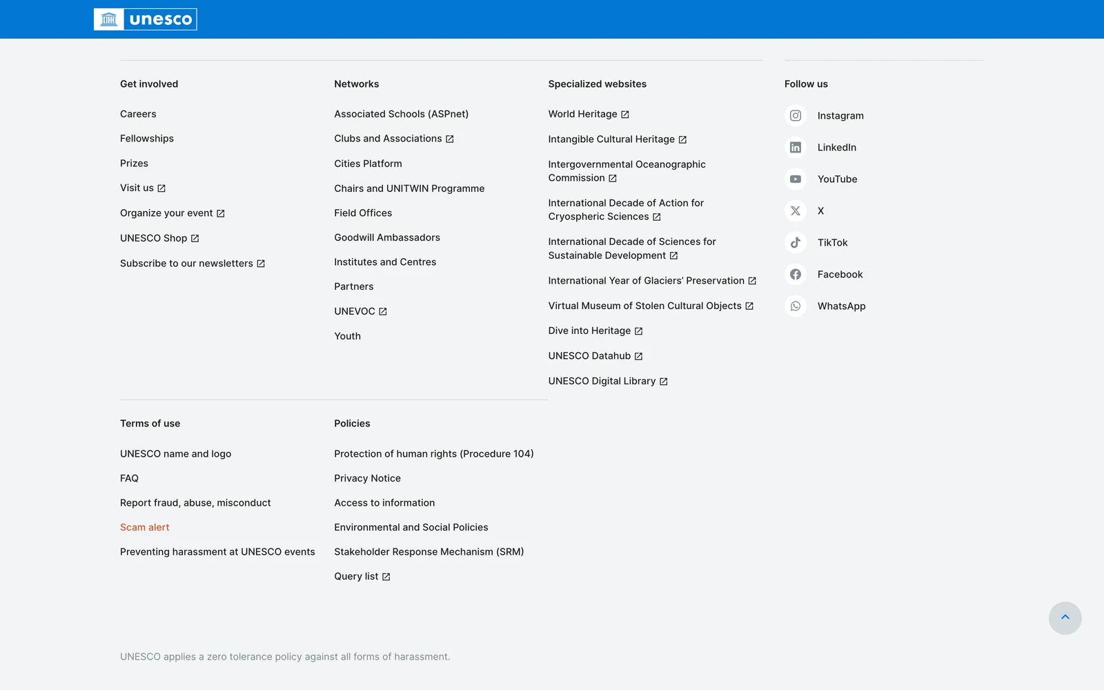 Bottom screenshot of UNESCO.org