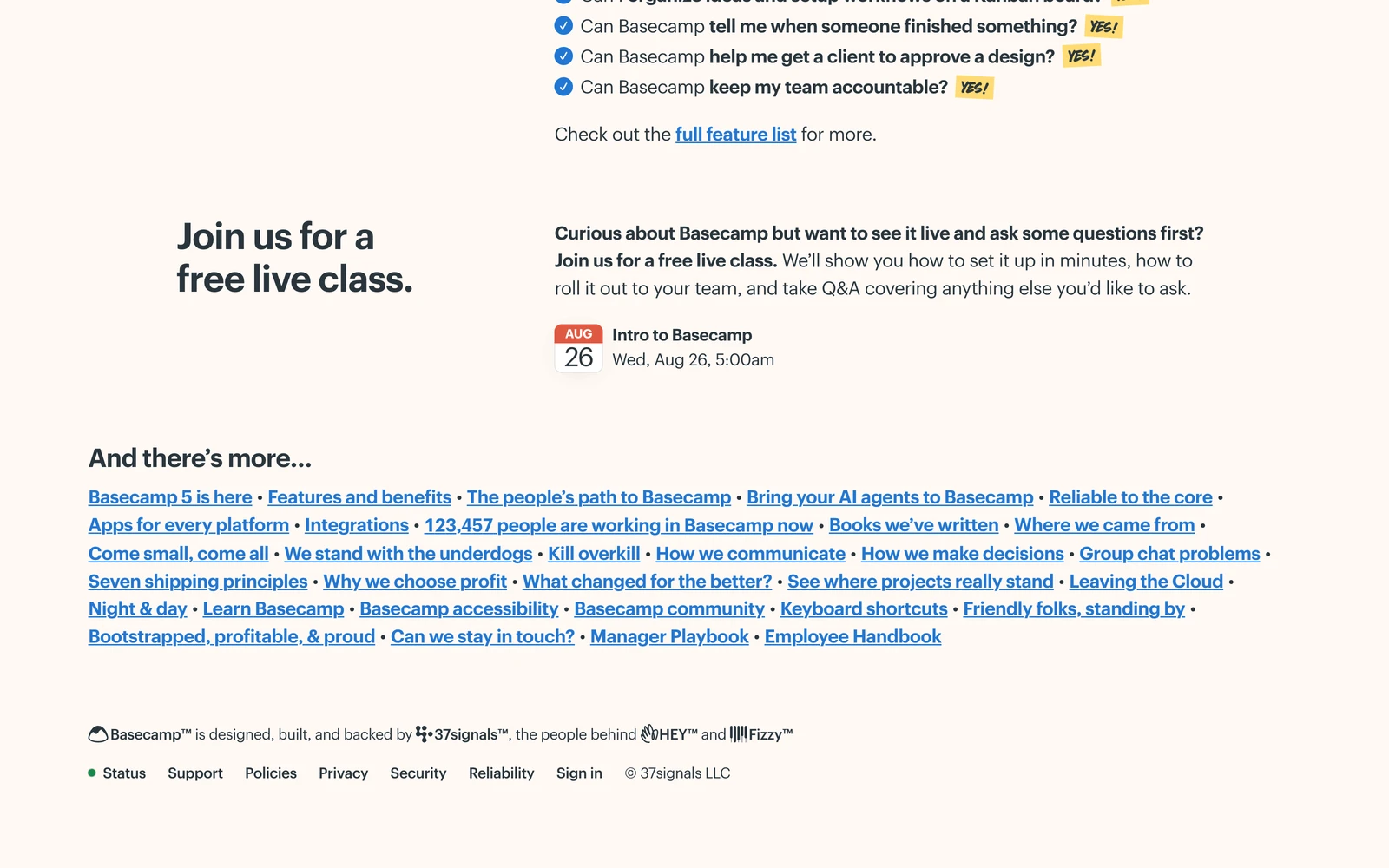 Bottom screenshot of Basecamp.com