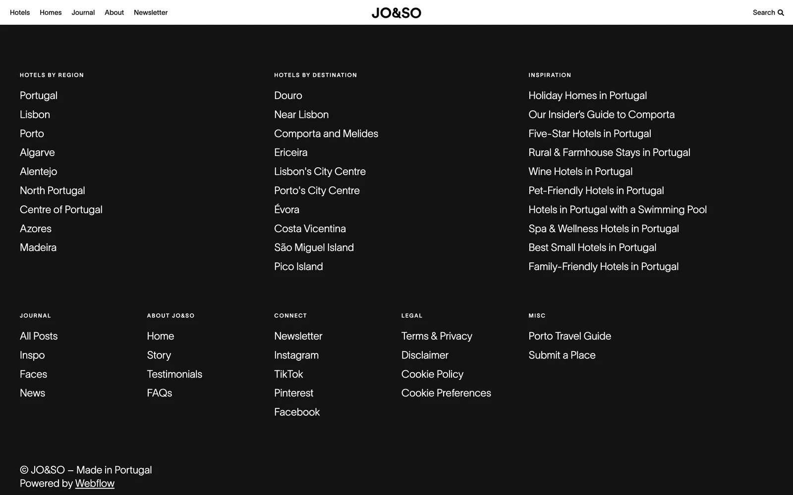 Bottom screenshot of JoAndSo.com