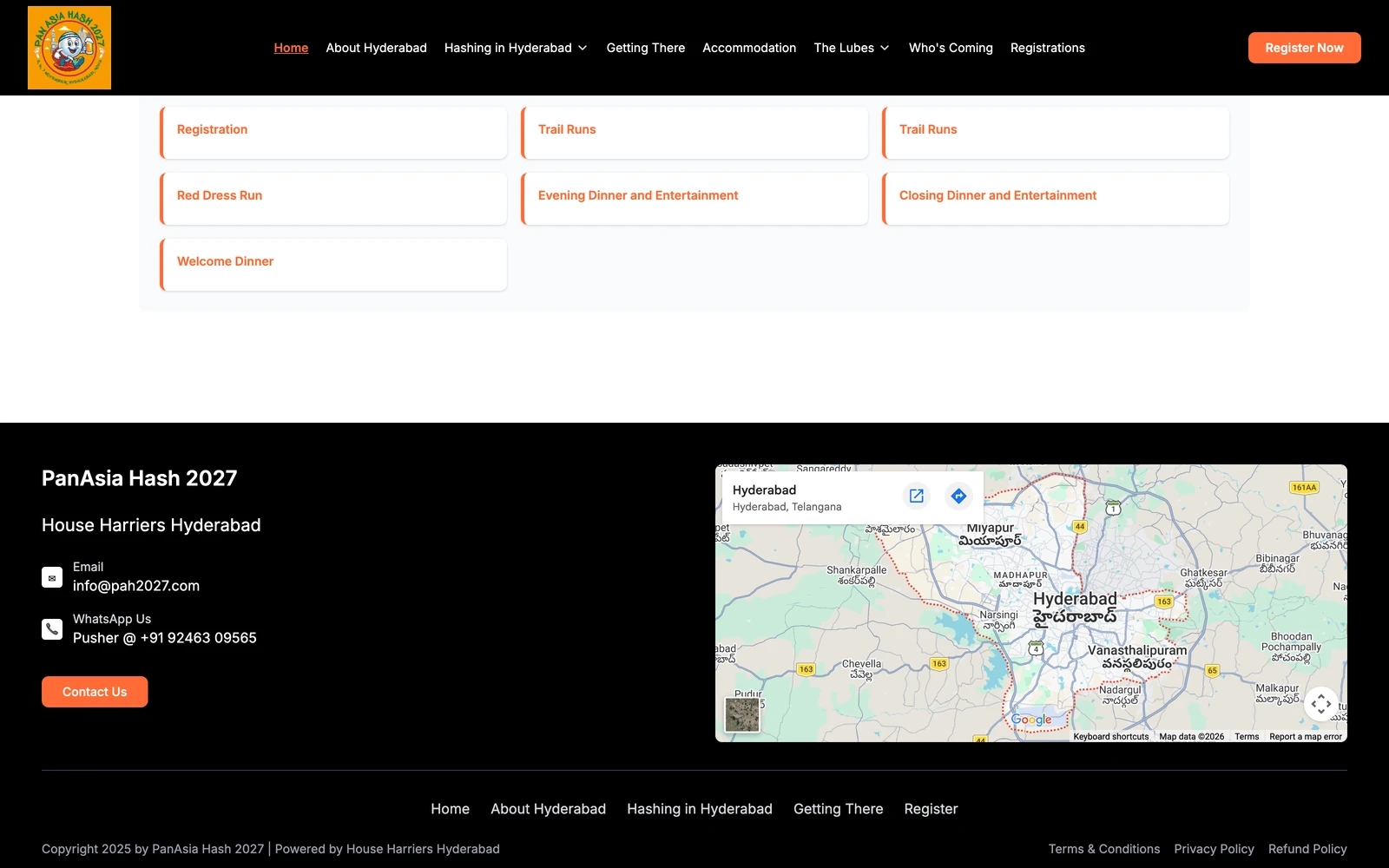 Bottom screenshot of PAH2027.com