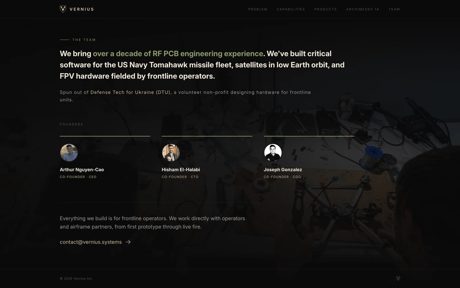 Bottom screenshot of Vernius.Systems