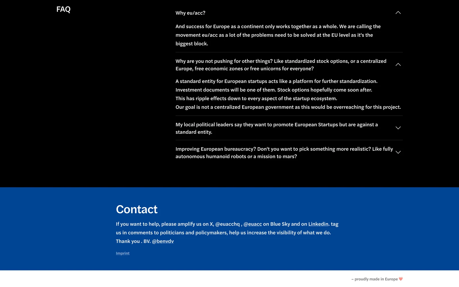 Bottom screenshot of Eu-Acc.com