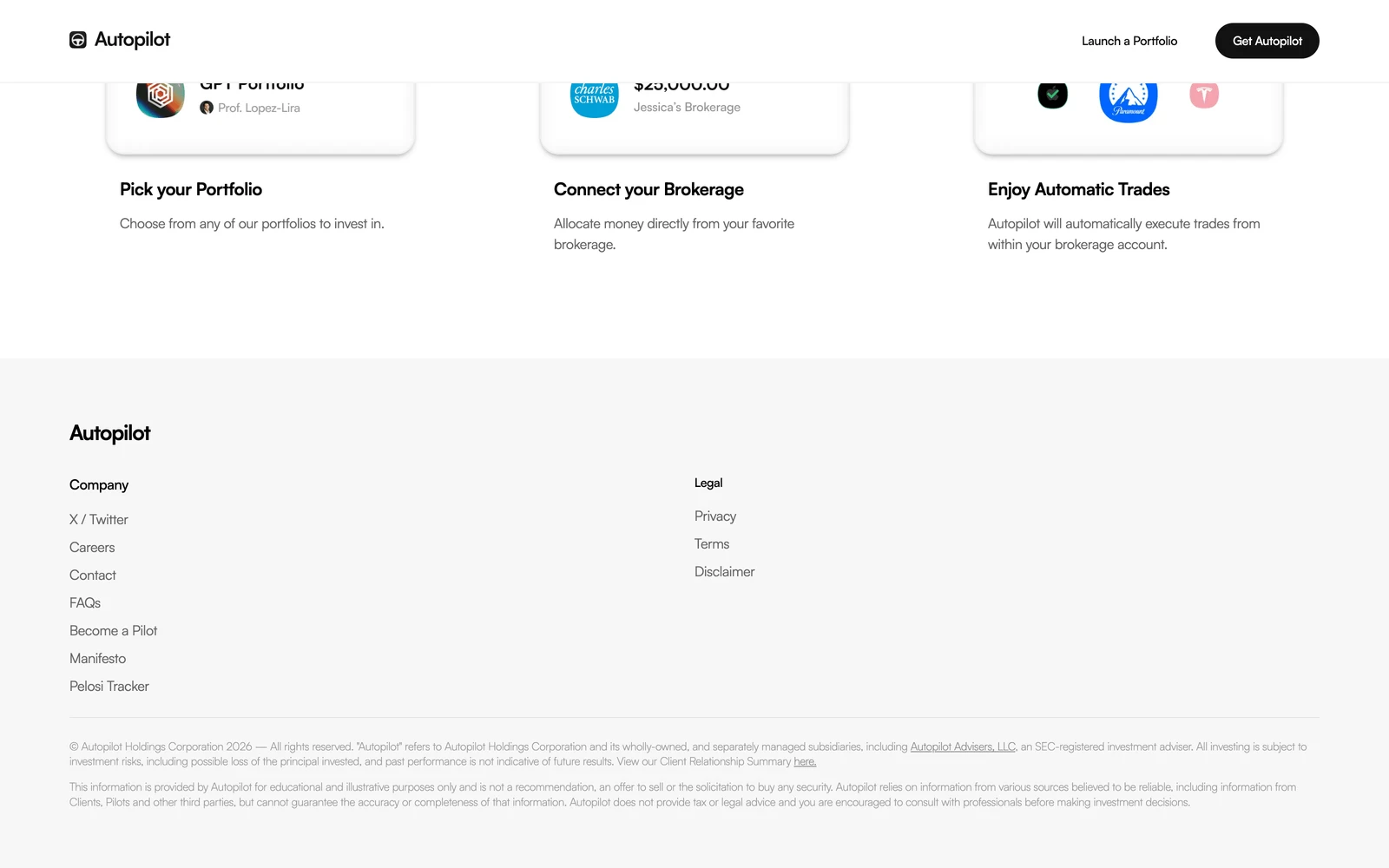 Bottom screenshot of JoinAutopilot.com