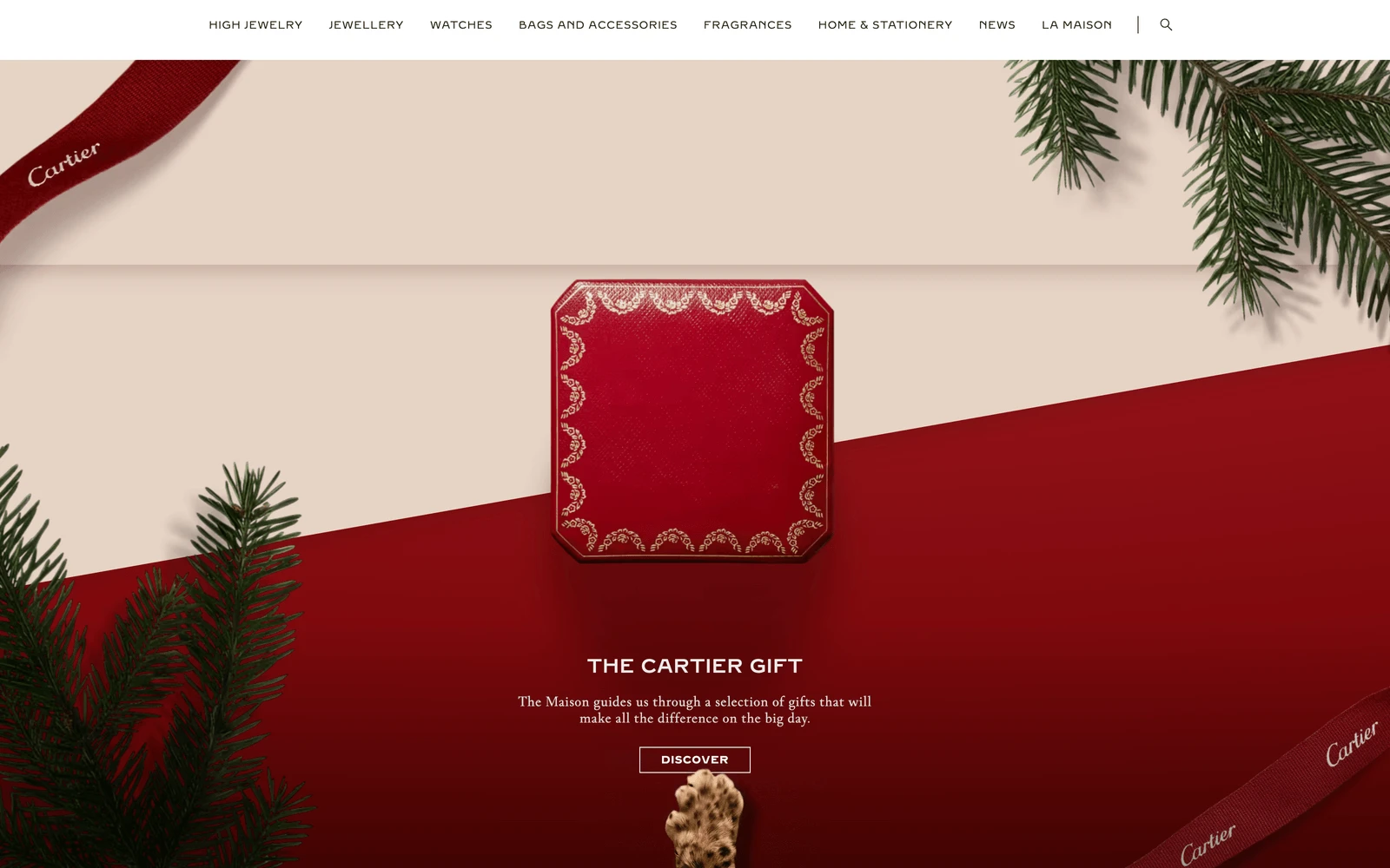Bottom screenshot of Cartier.com Baby Panther