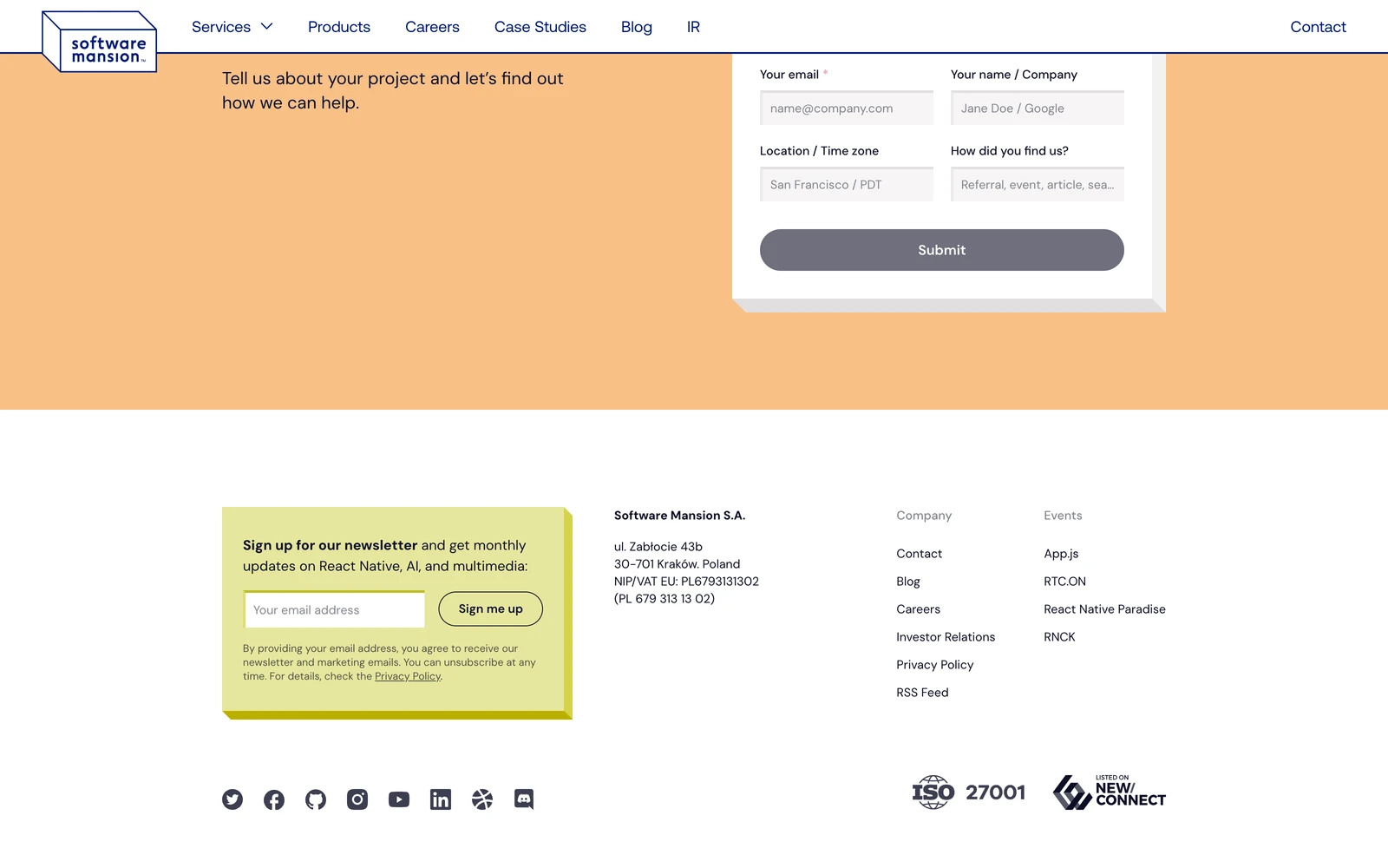 Bottom screenshot of SWMansion.com