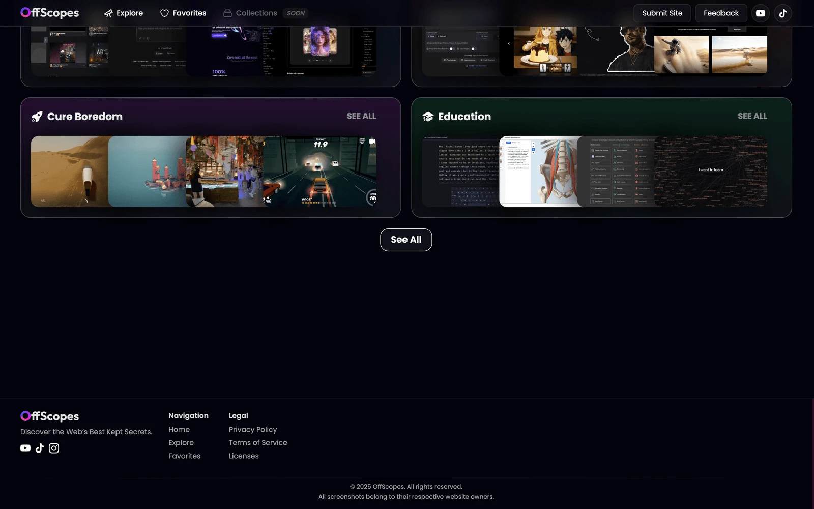 Bottom screenshot of OffScopes.com