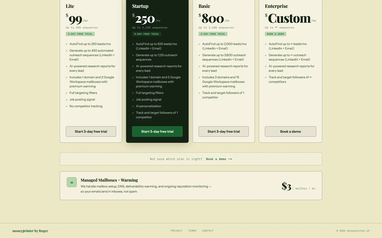 Bottom screenshot of MoneyPrinter.me