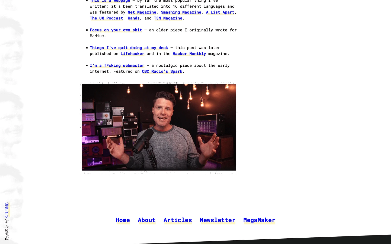 Bottom screenshot of JustinJackson.ca