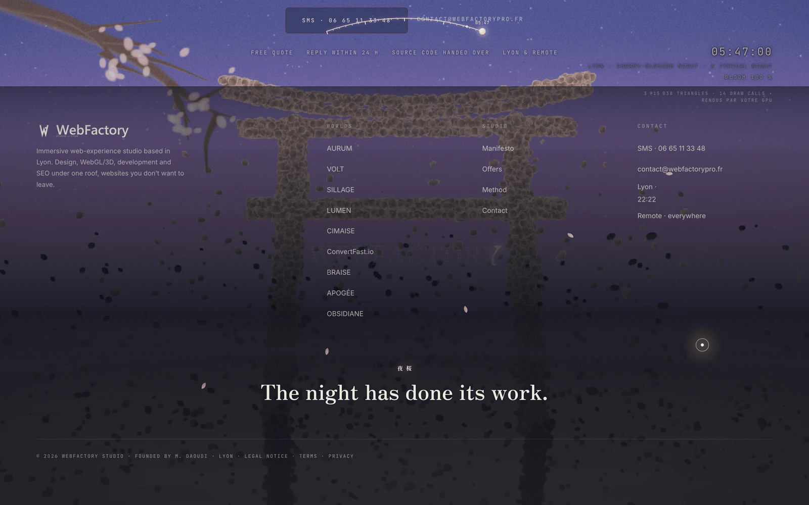 Bottom screenshot of WebFactoryPro.fr