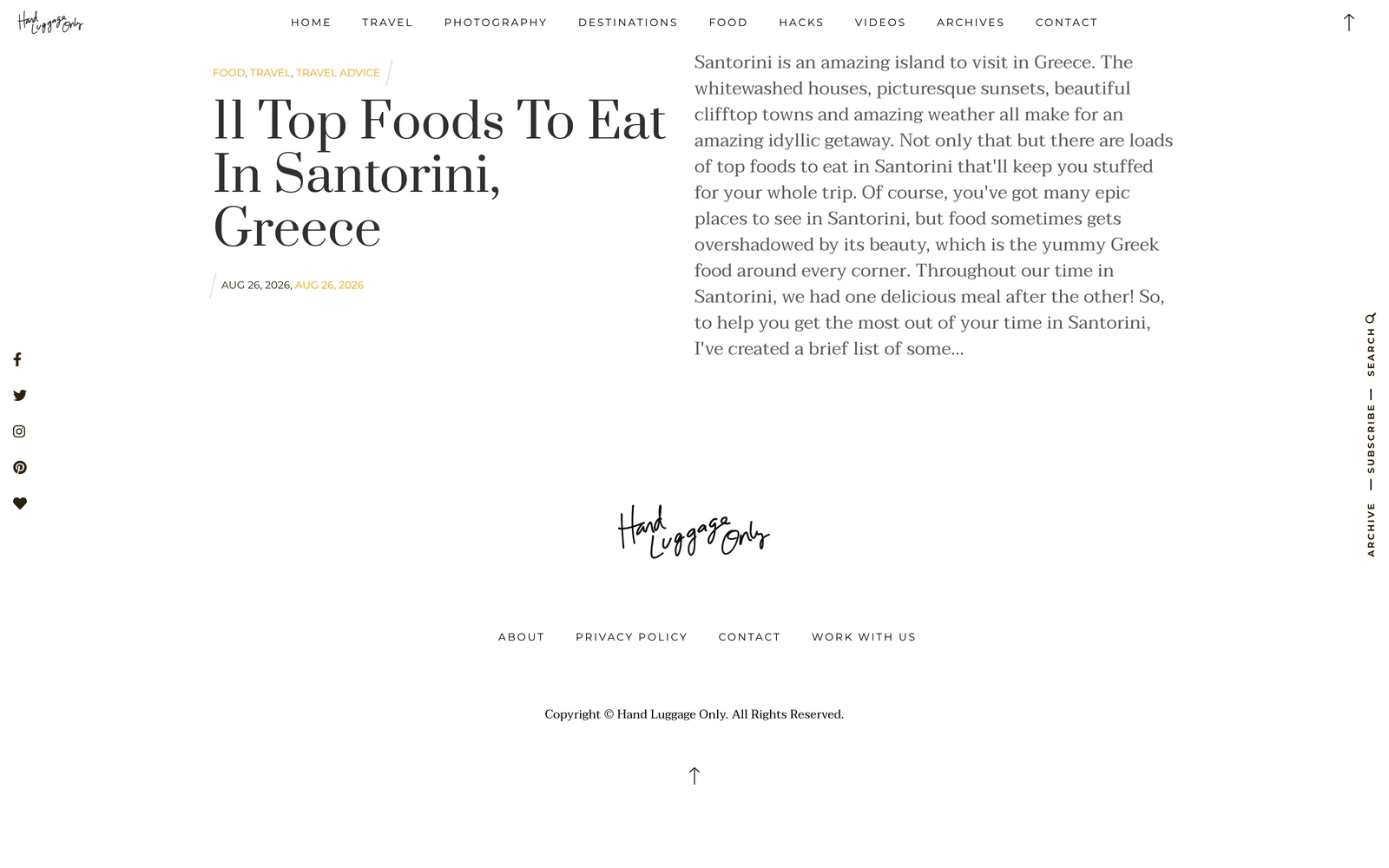 Bottom screenshot of HandLuggageOnly.co.uk