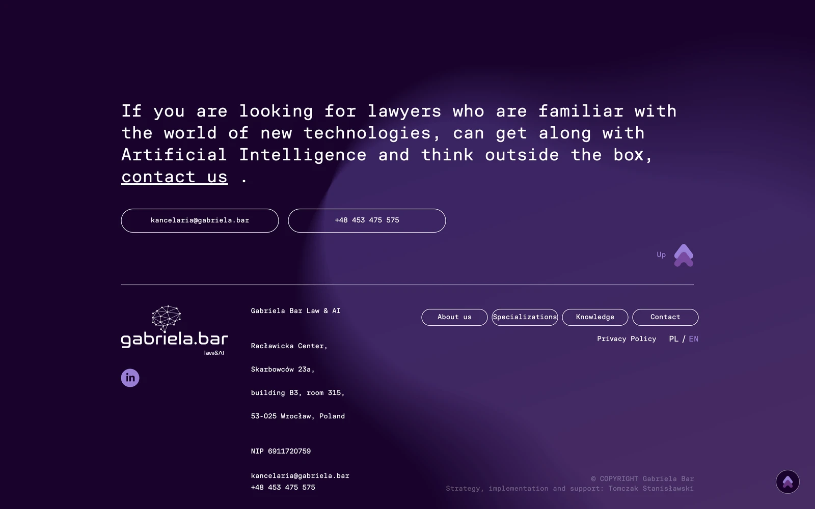Bottom screenshot of Gabriela.bar