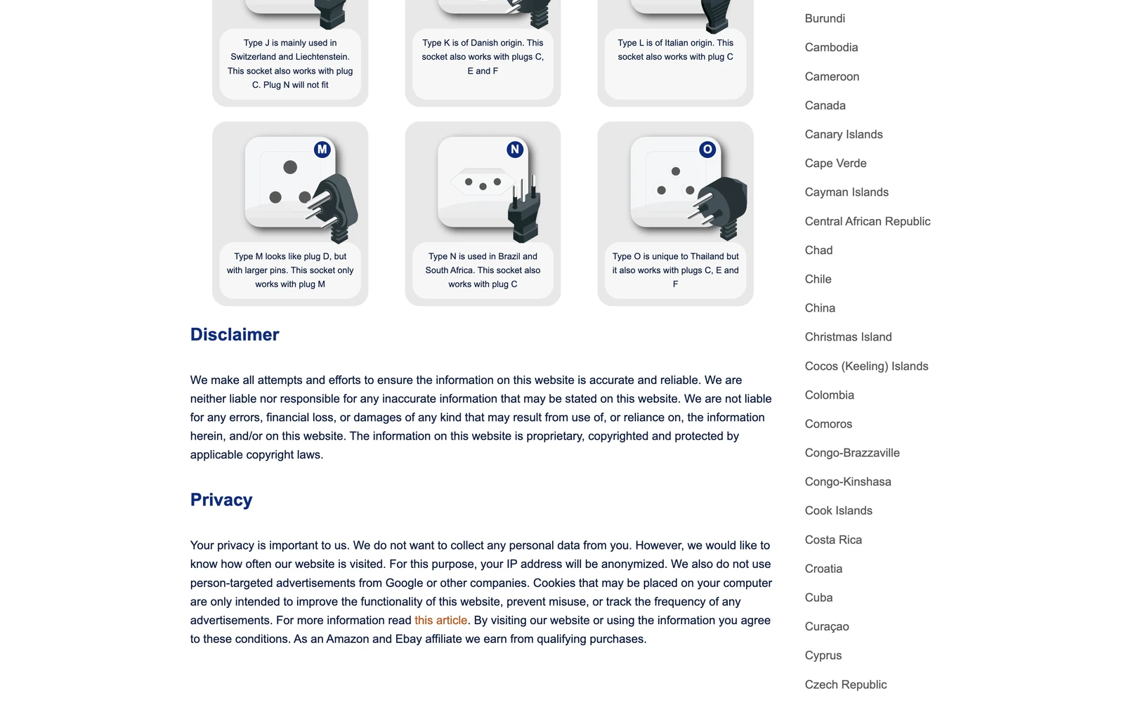 Bottom screenshot of Power-Plugs-Sockets.com