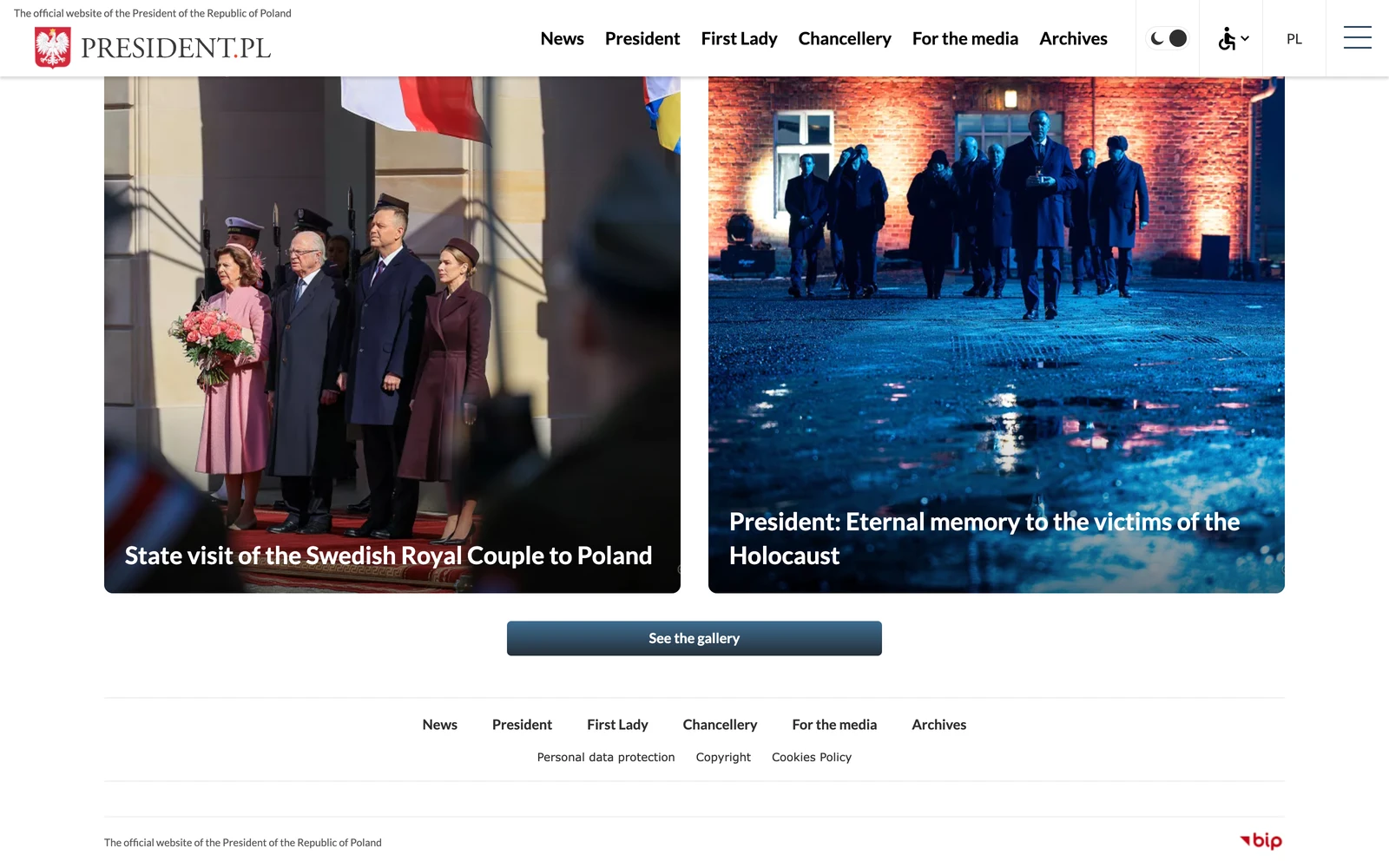Bottom screenshot of President.pl