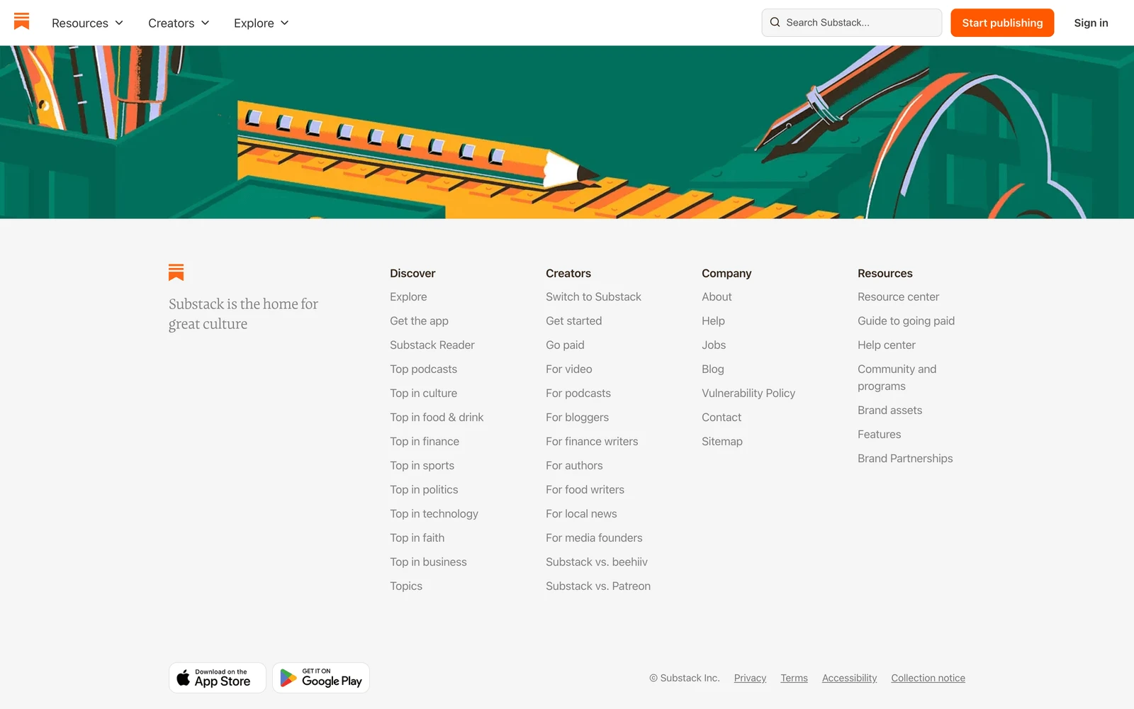 Bottom screenshot of Substack.com