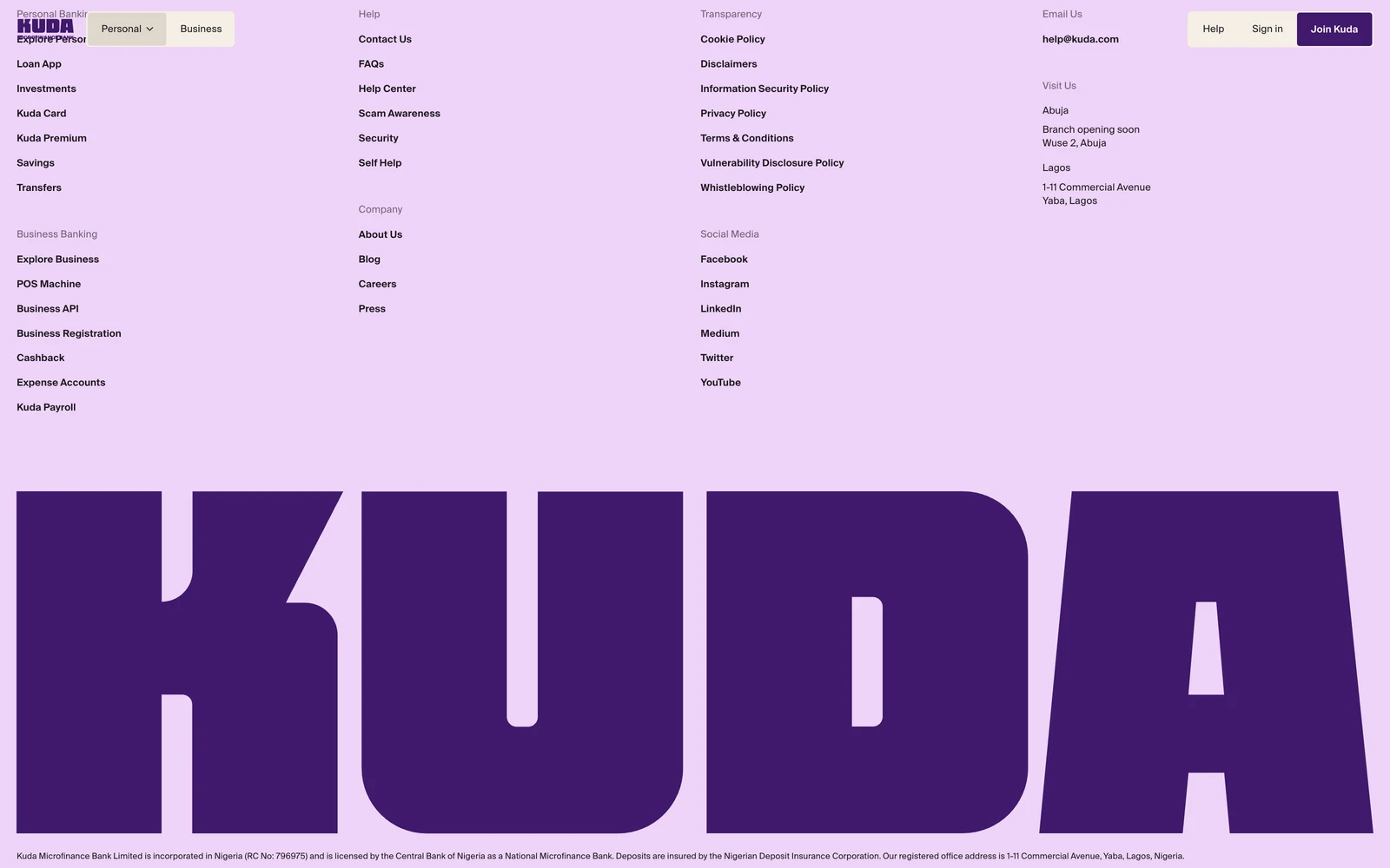 Bottom screenshot of Kuda.com
