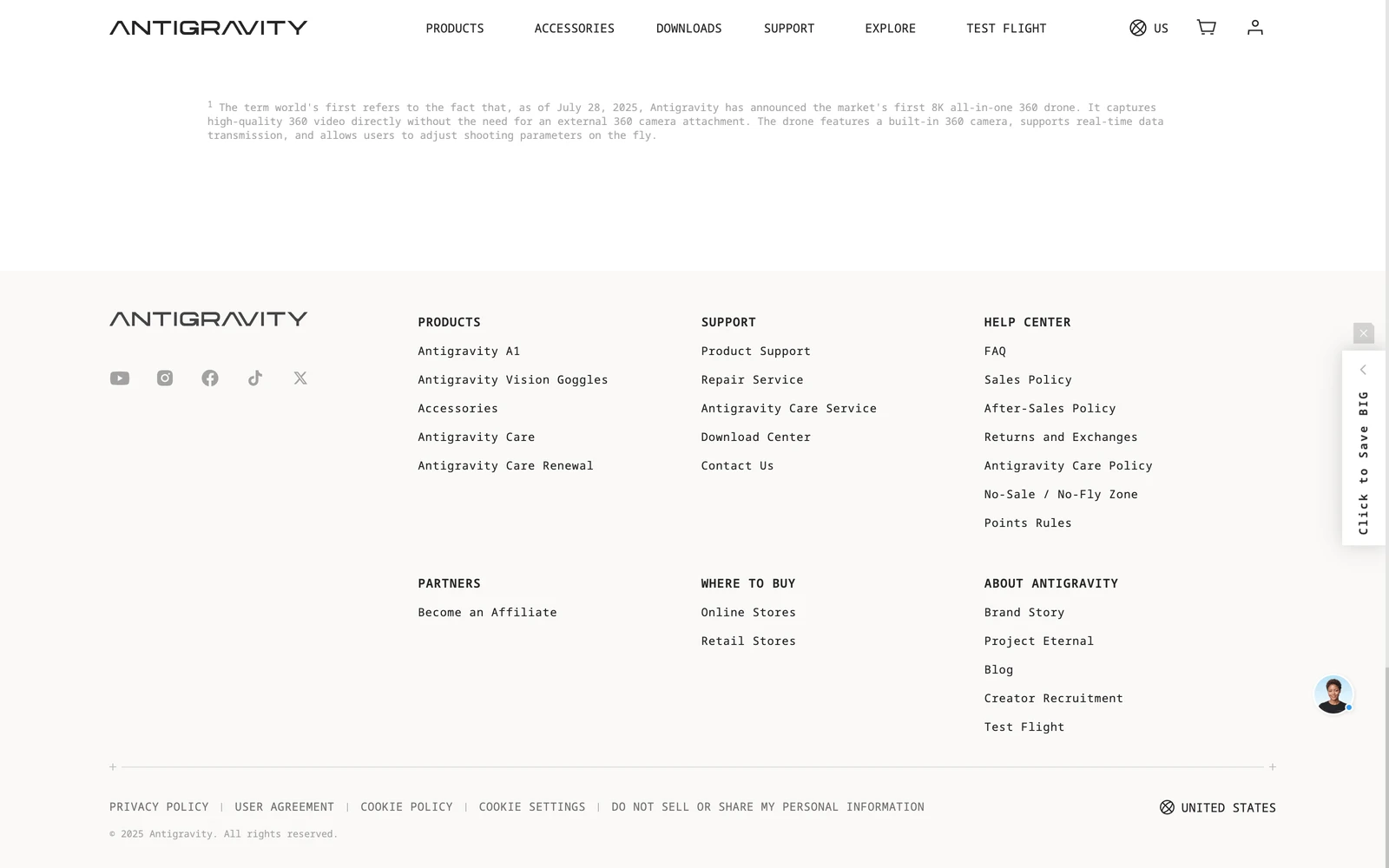 Bottom screenshot of AntiGravity.tech