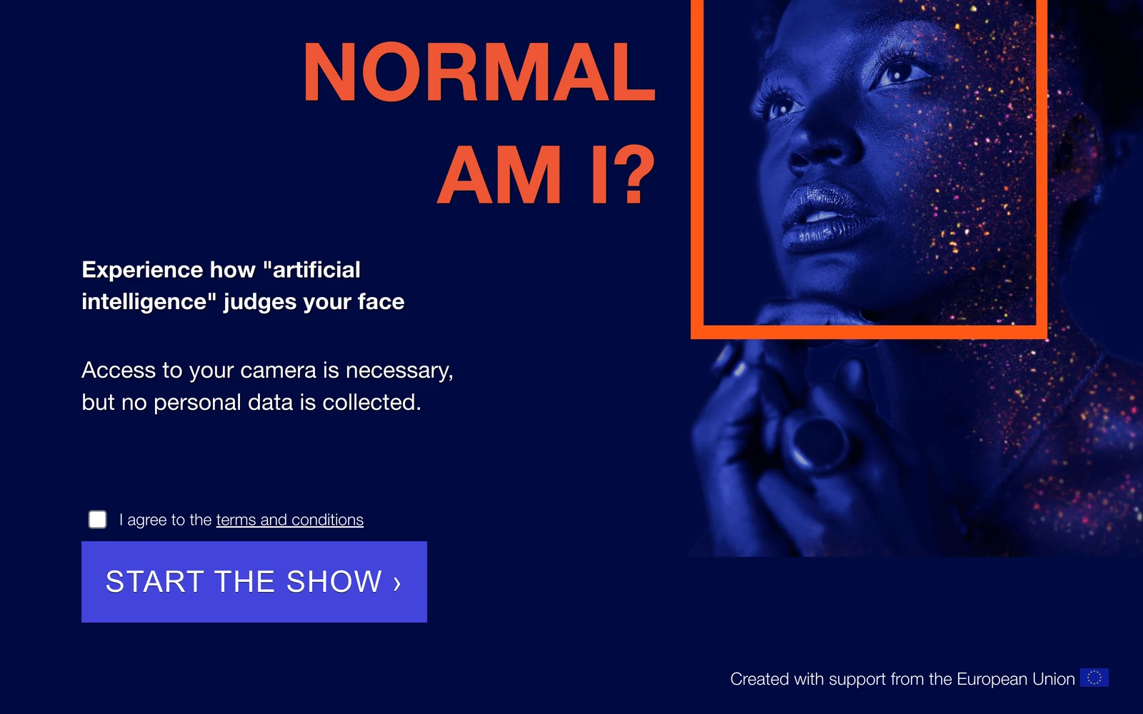 Bottom screenshot of HowNormalAmI.eu