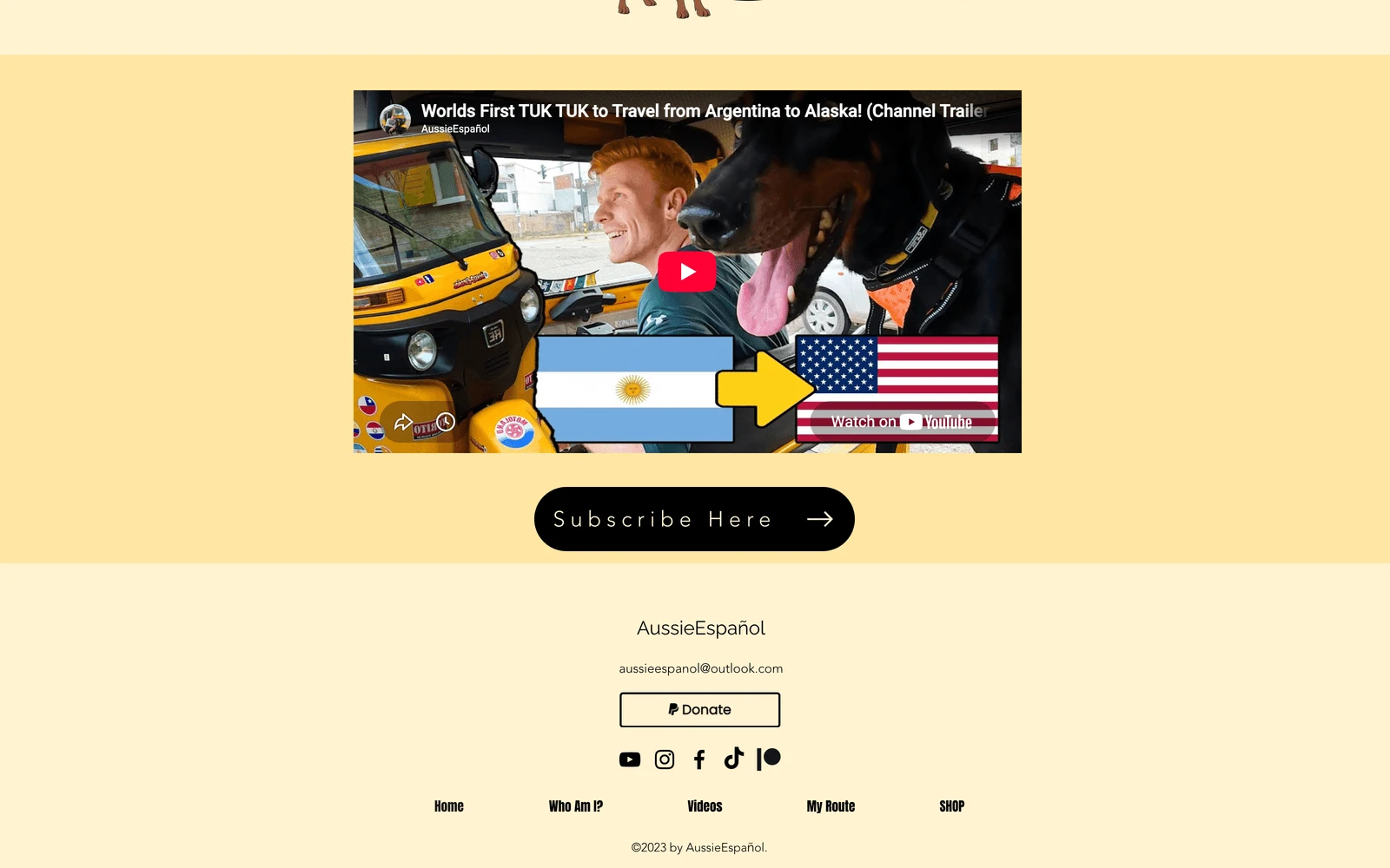 Bottom screenshot of AussieEspanol.com