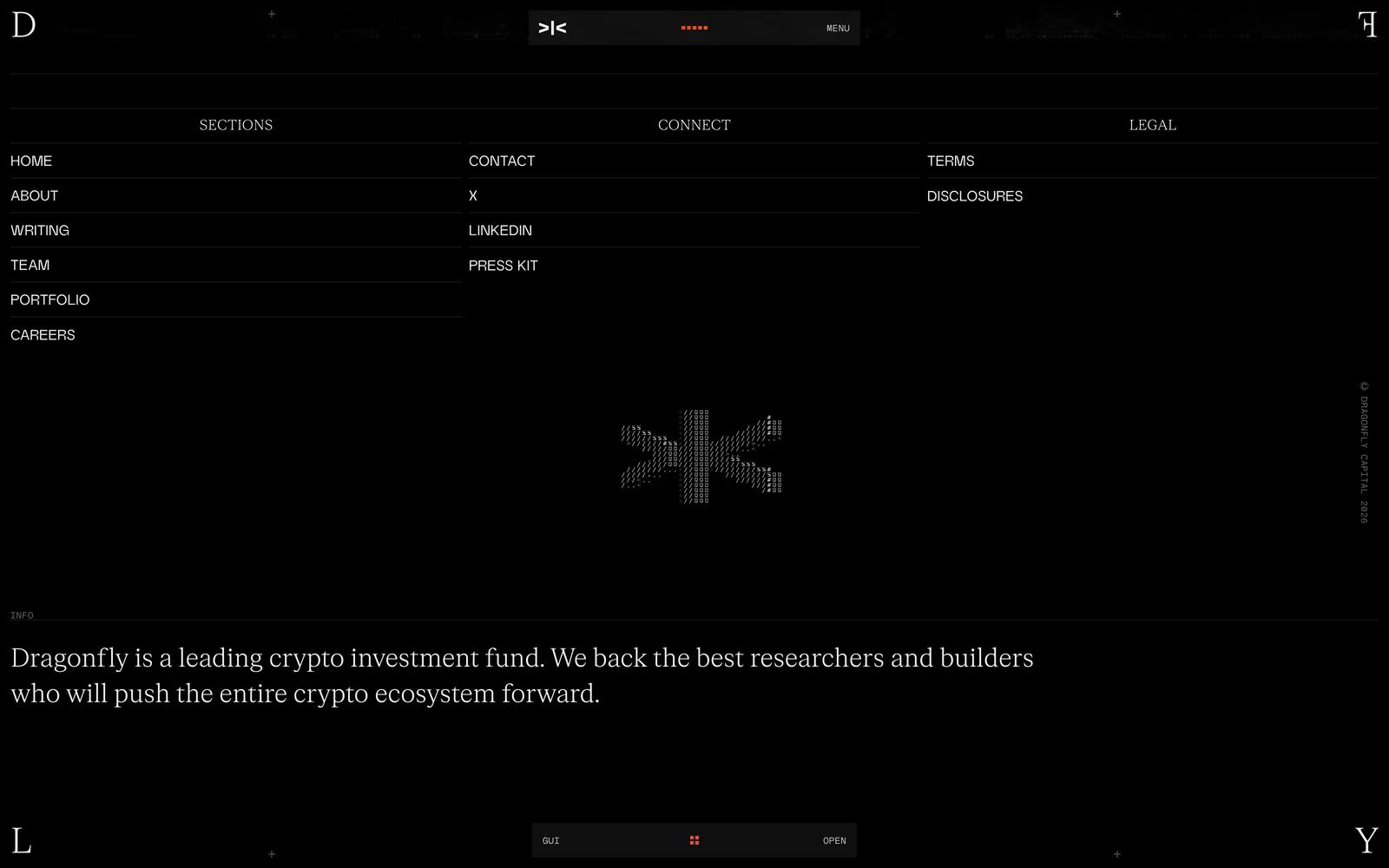 Bottom screenshot of Dragonfly.xyz