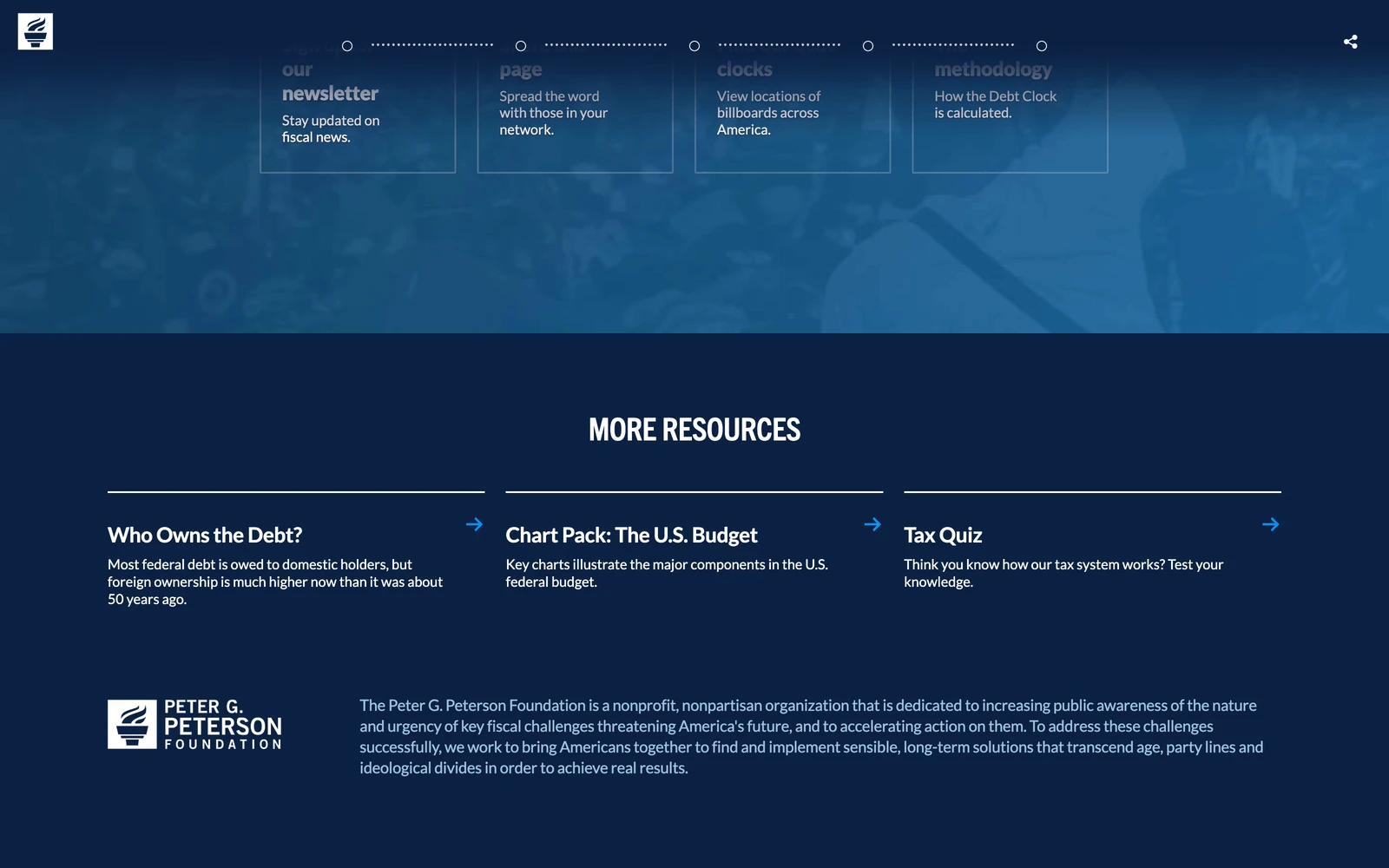 Bottom screenshot of PGPF.org National Debt Clock