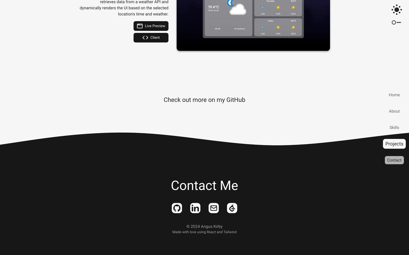 Bottom screenshot of GusKirb-Portfolio