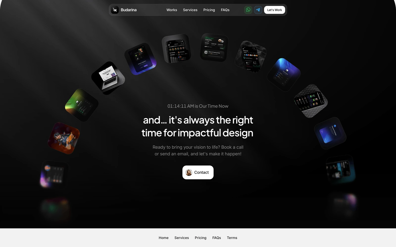Bottom screenshot of Budarina.Studio