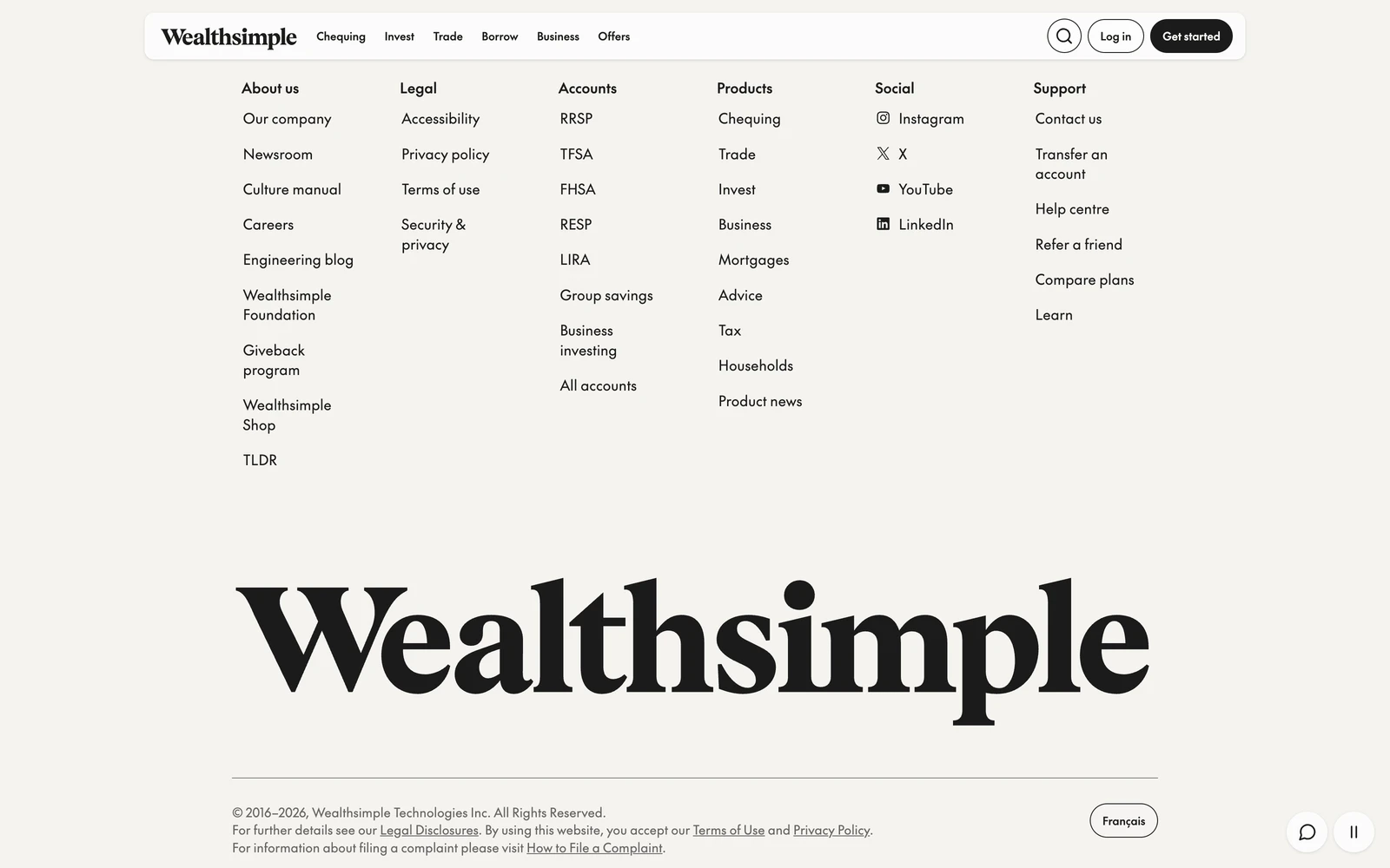 Bottom screenshot of WealthSimple.com