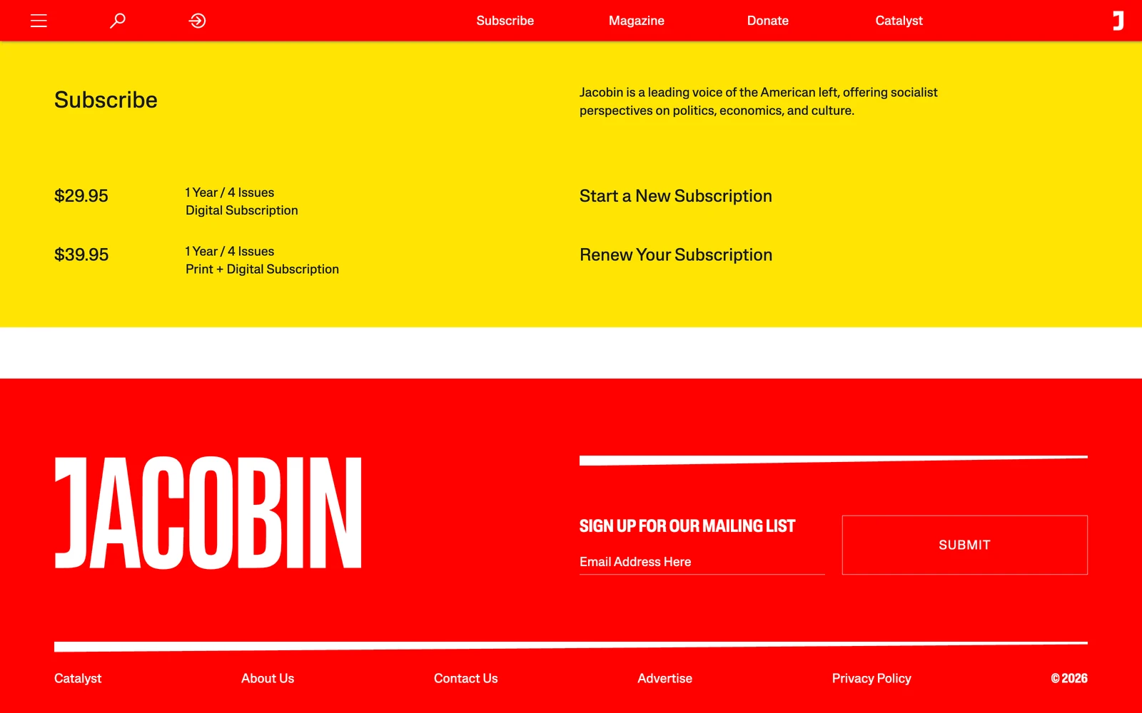 Bottom screenshot of Jacobin.com