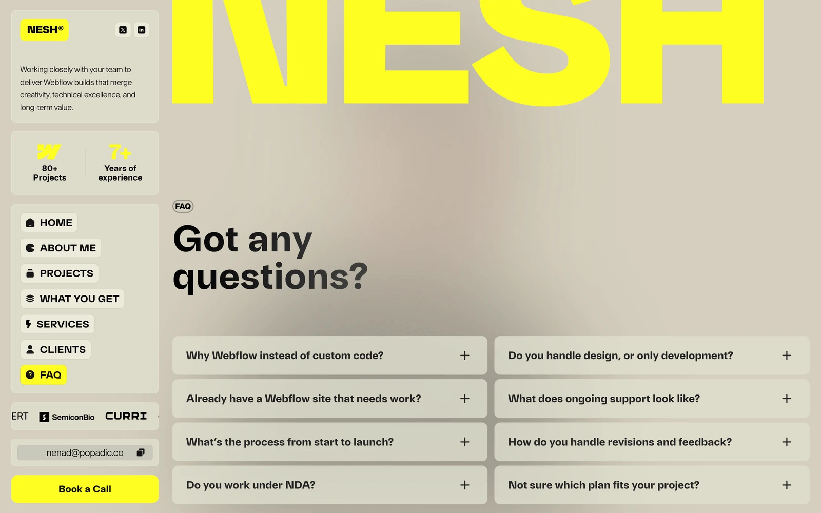 Bottom screenshot of HeyNesh.com
