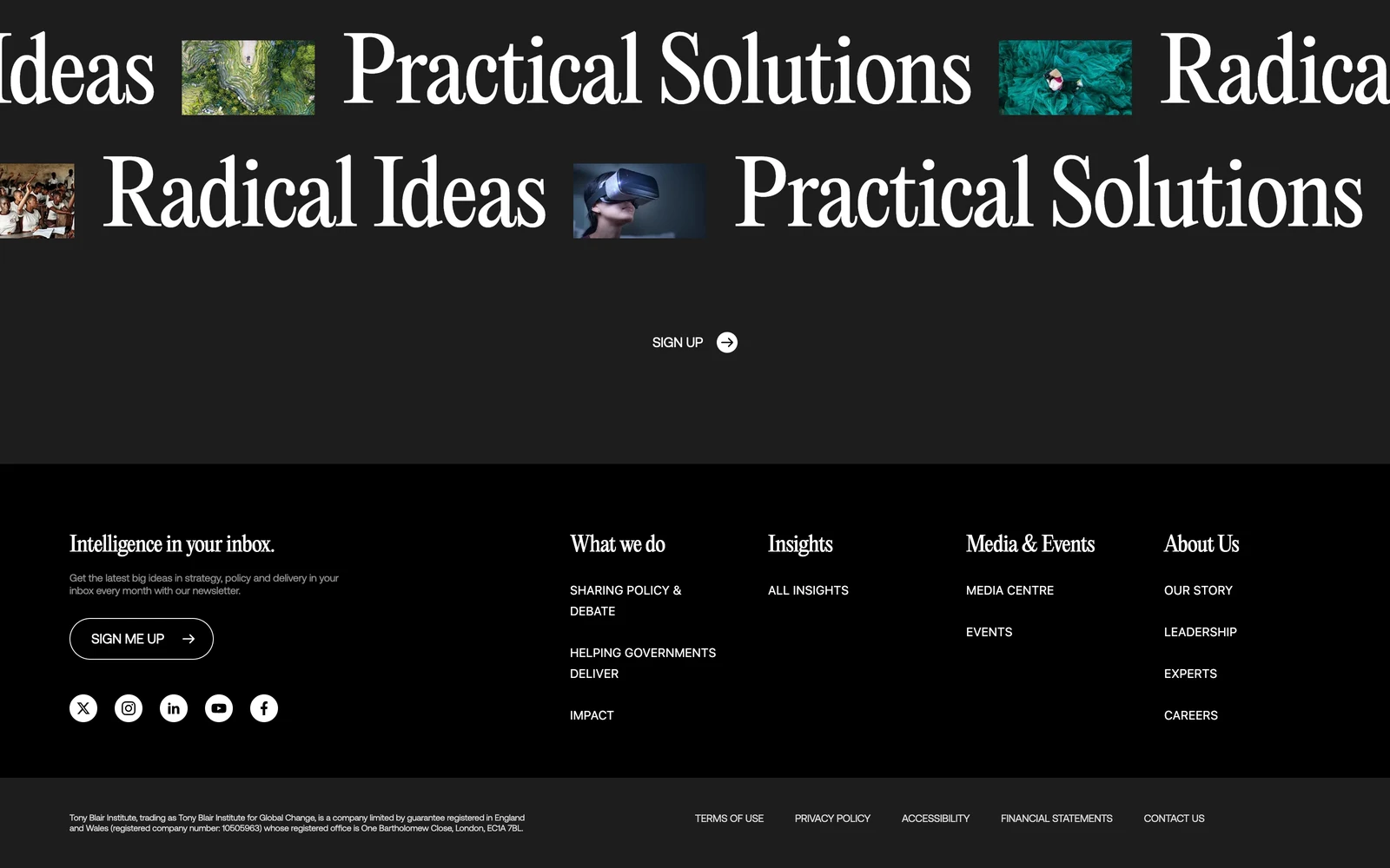 Bottom screenshot of Institute.global
