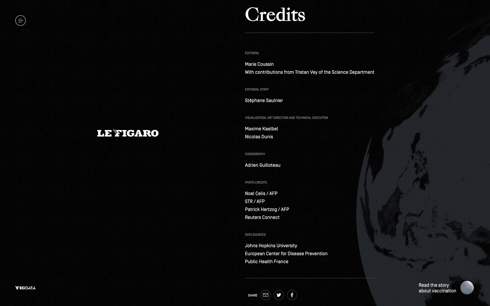 Bottom screenshot of Lefigaro.fr COVID-19