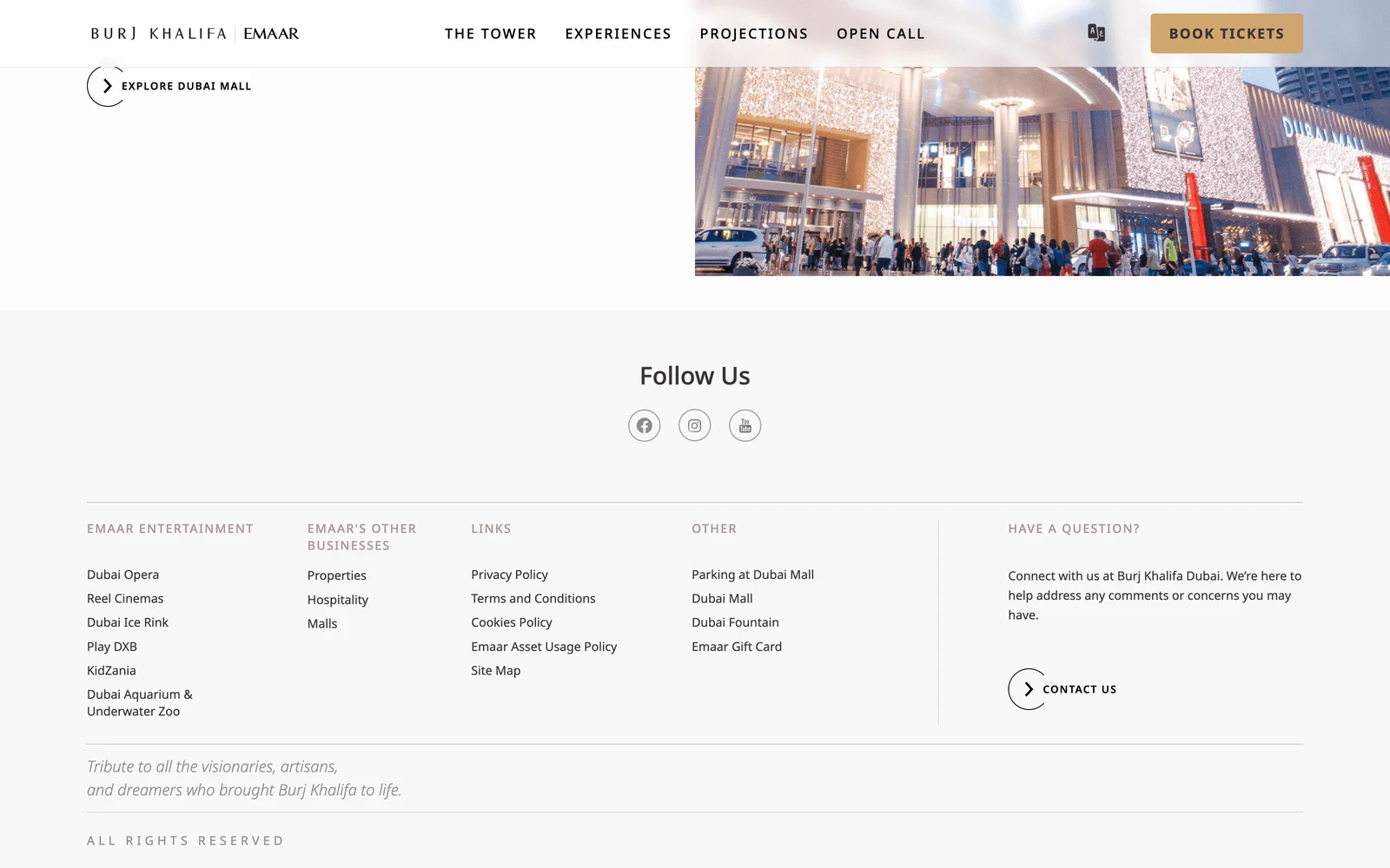Bottom screenshot of BurjKhalifa.ae