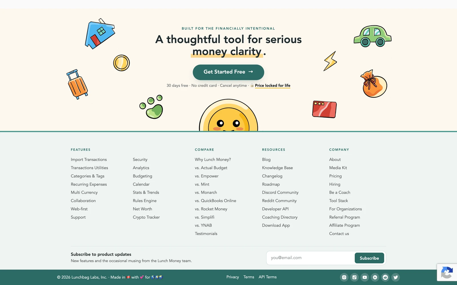 Bottom screenshot of LunchMoney.app