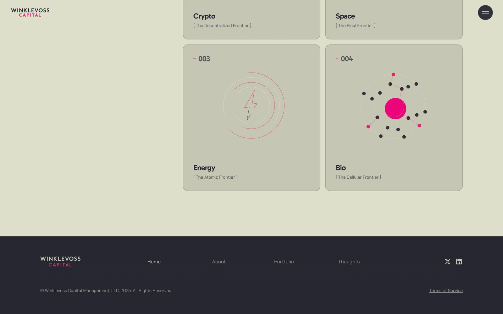 Bottom screenshot of WinklevossCapital.com